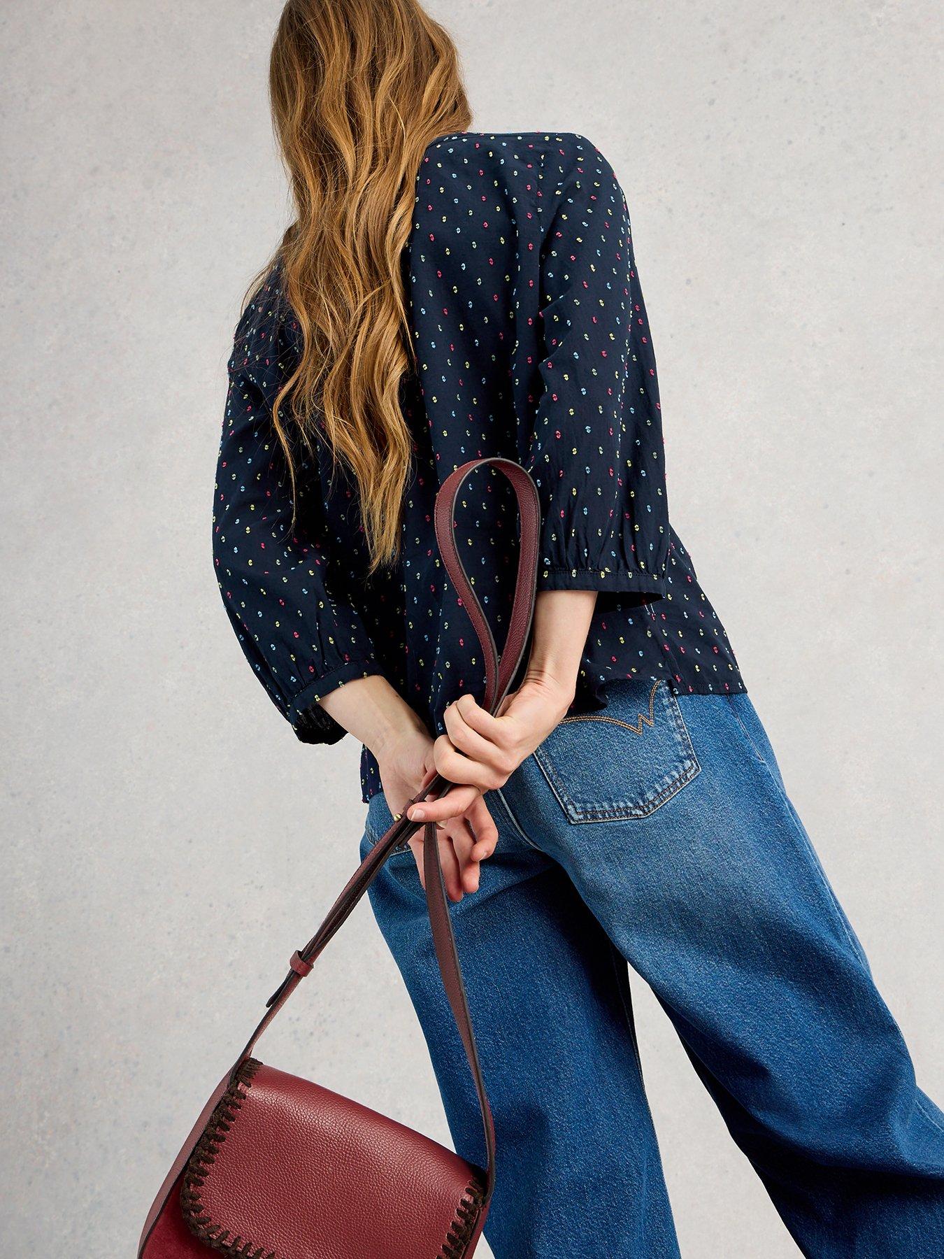 stillFront image of white-stuff-ruby-cotton-top-navy