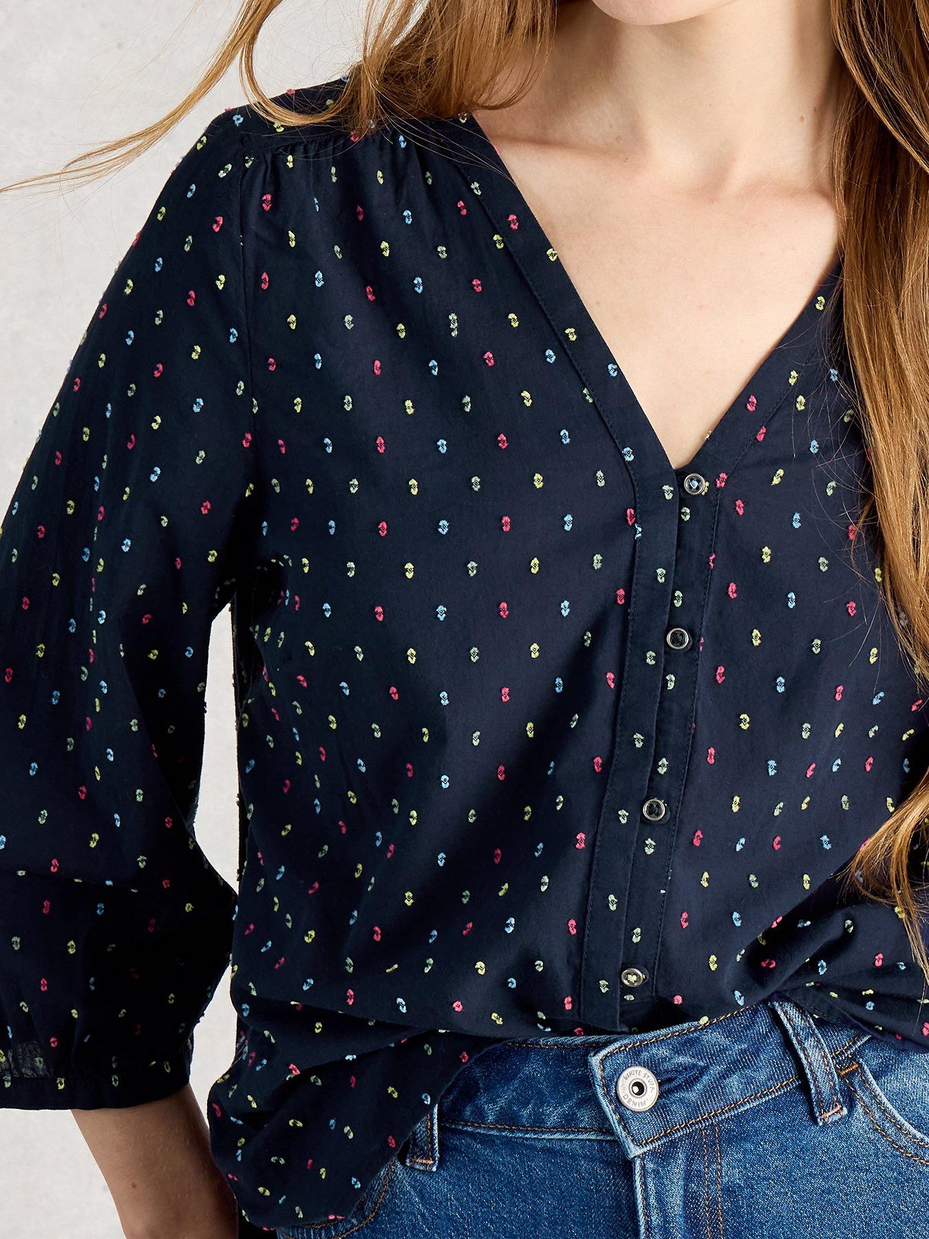  image of white-stuff-ruby-cotton-top-navy