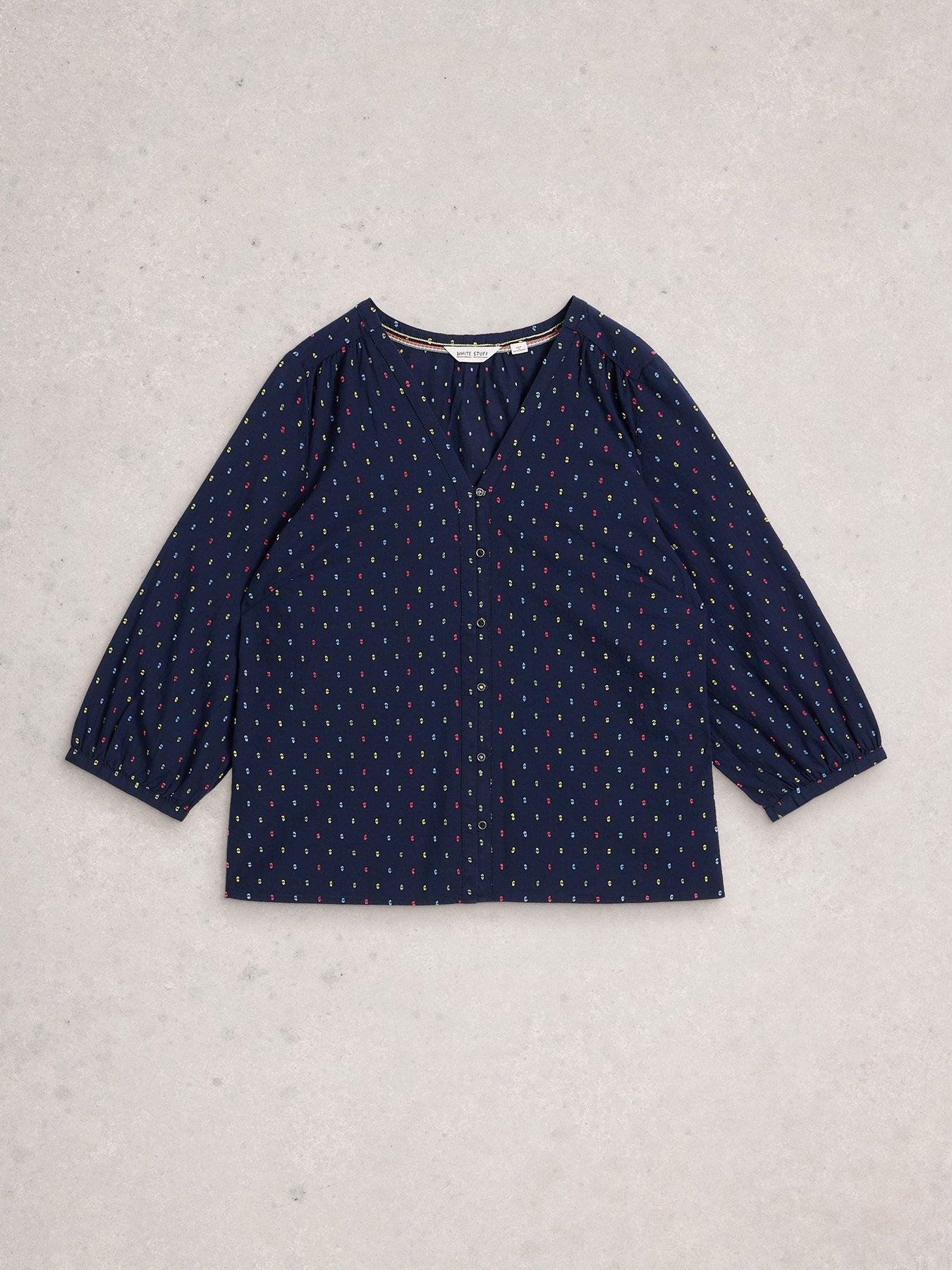  image of white-stuff-ruby-cotton-top-navy
