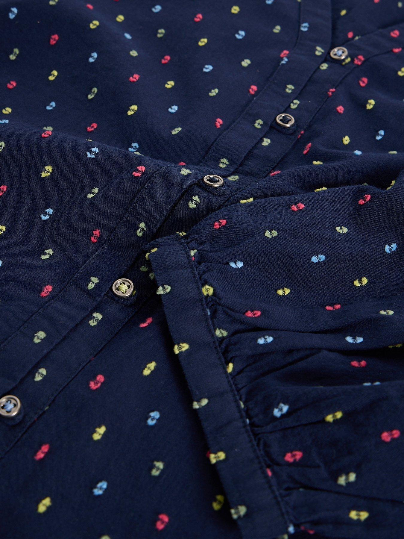  image of white-stuff-ruby-cotton-top-navy