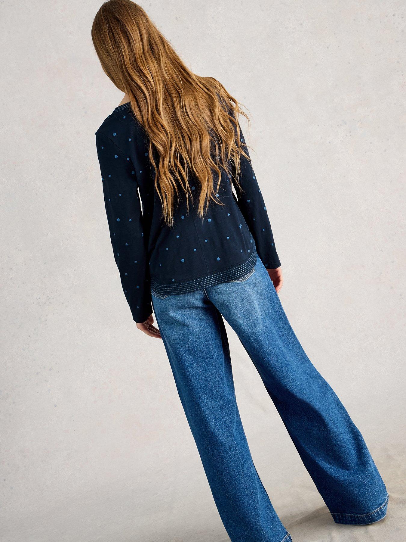 stillFront image of white-stuff-weaver-ls-notch-emb-tee