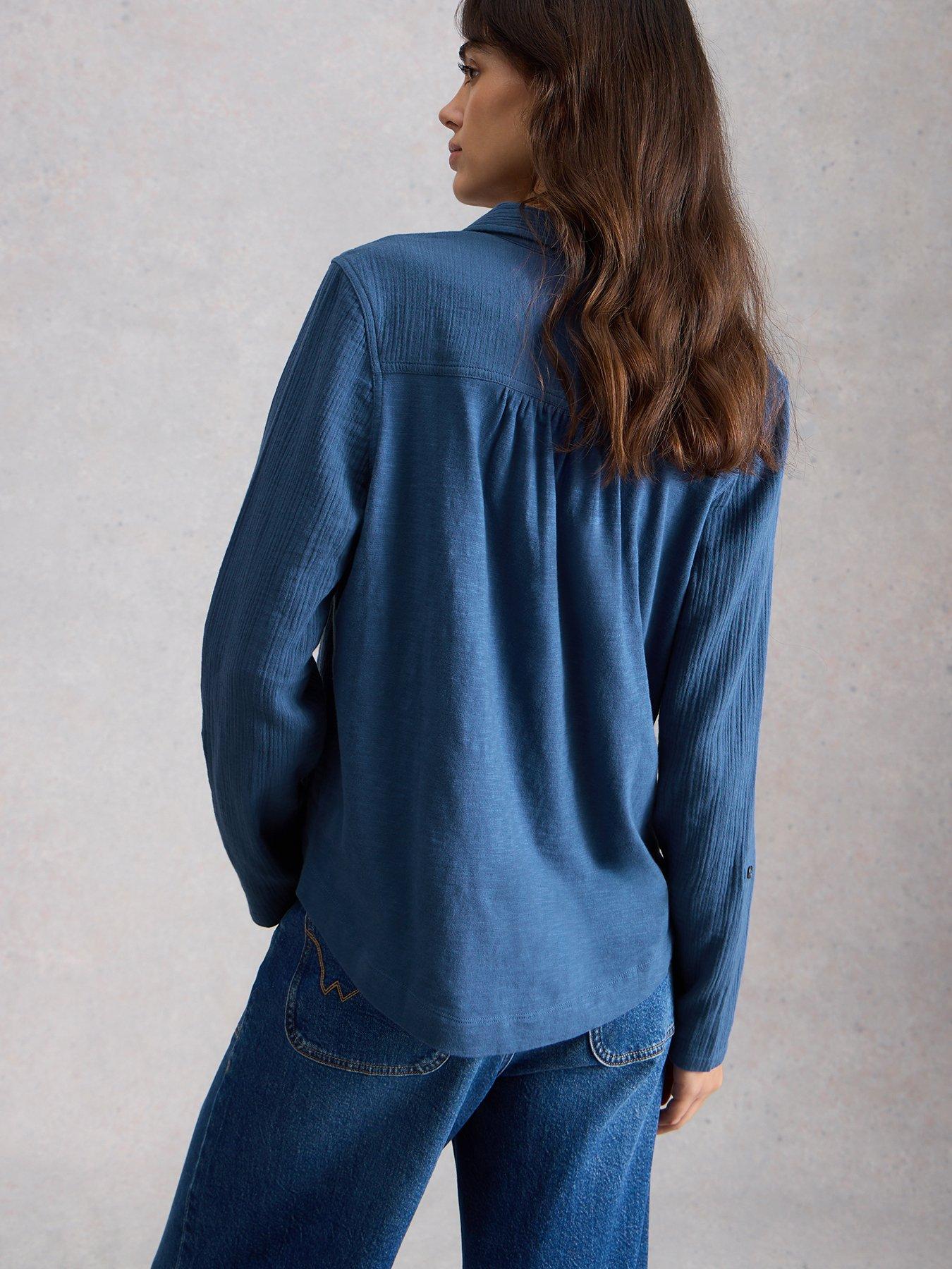 stillFront image of white-stuff-annie-double-cloth-shirt