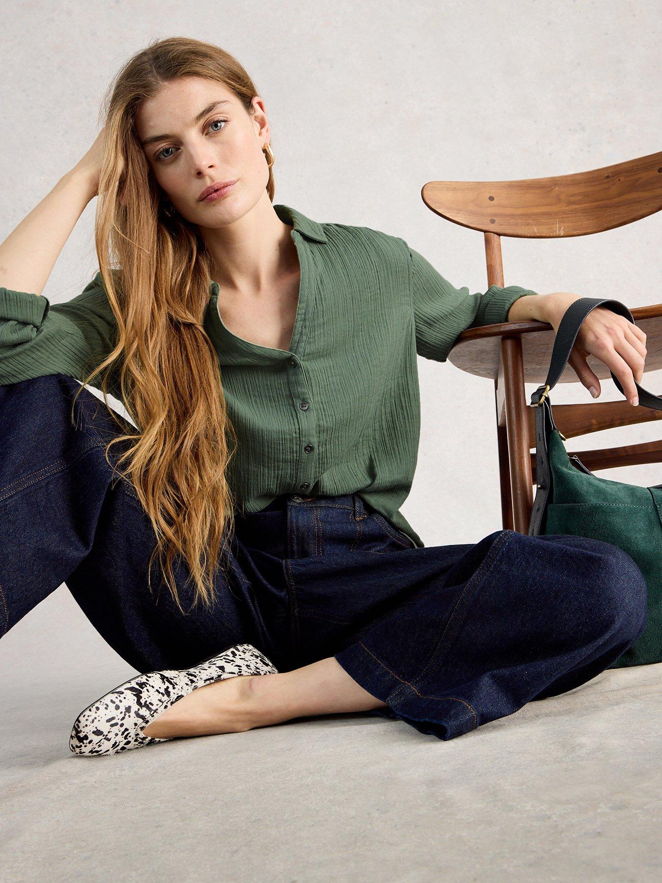  image of white-stuff-annie-double-cloth-shirt