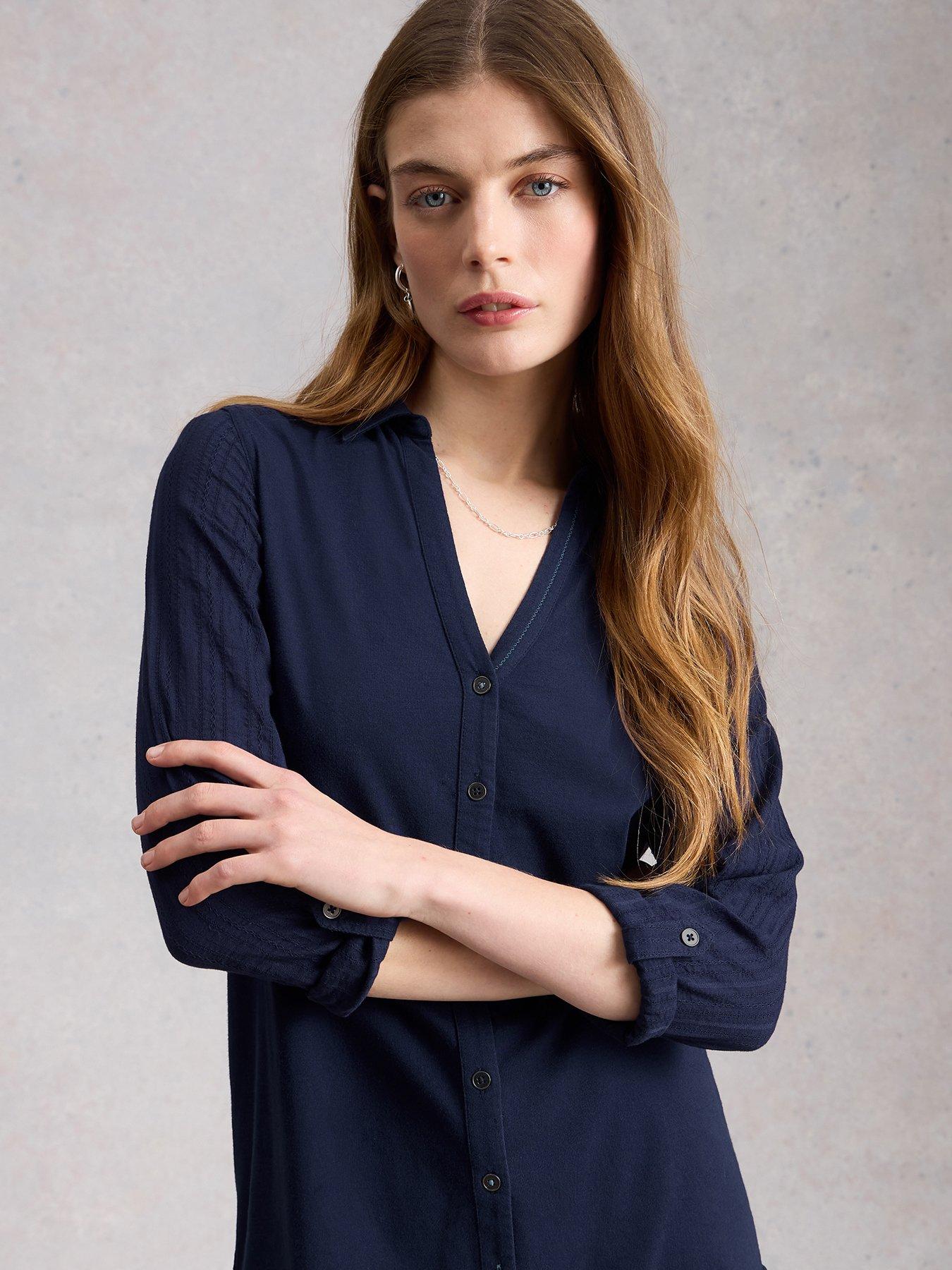 front image of white-stuff-annie-mix-longline-navy