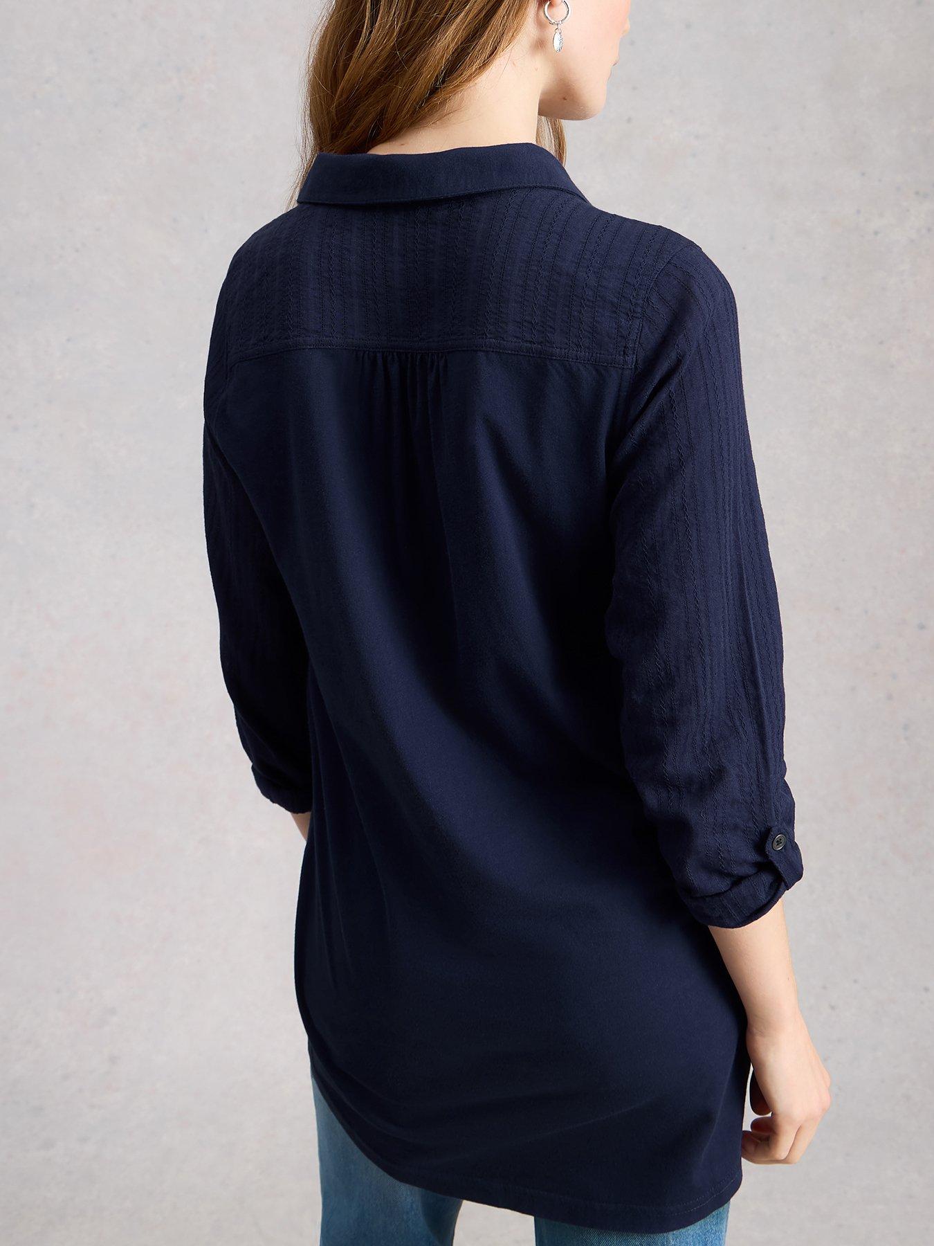 stillFront image of white-stuff-annie-mix-longline-navy