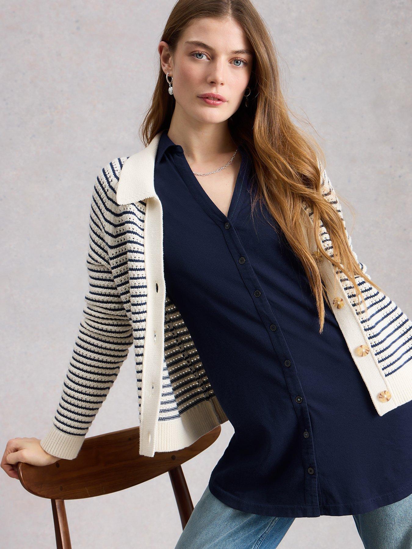  image of white-stuff-annie-mix-longline-navy