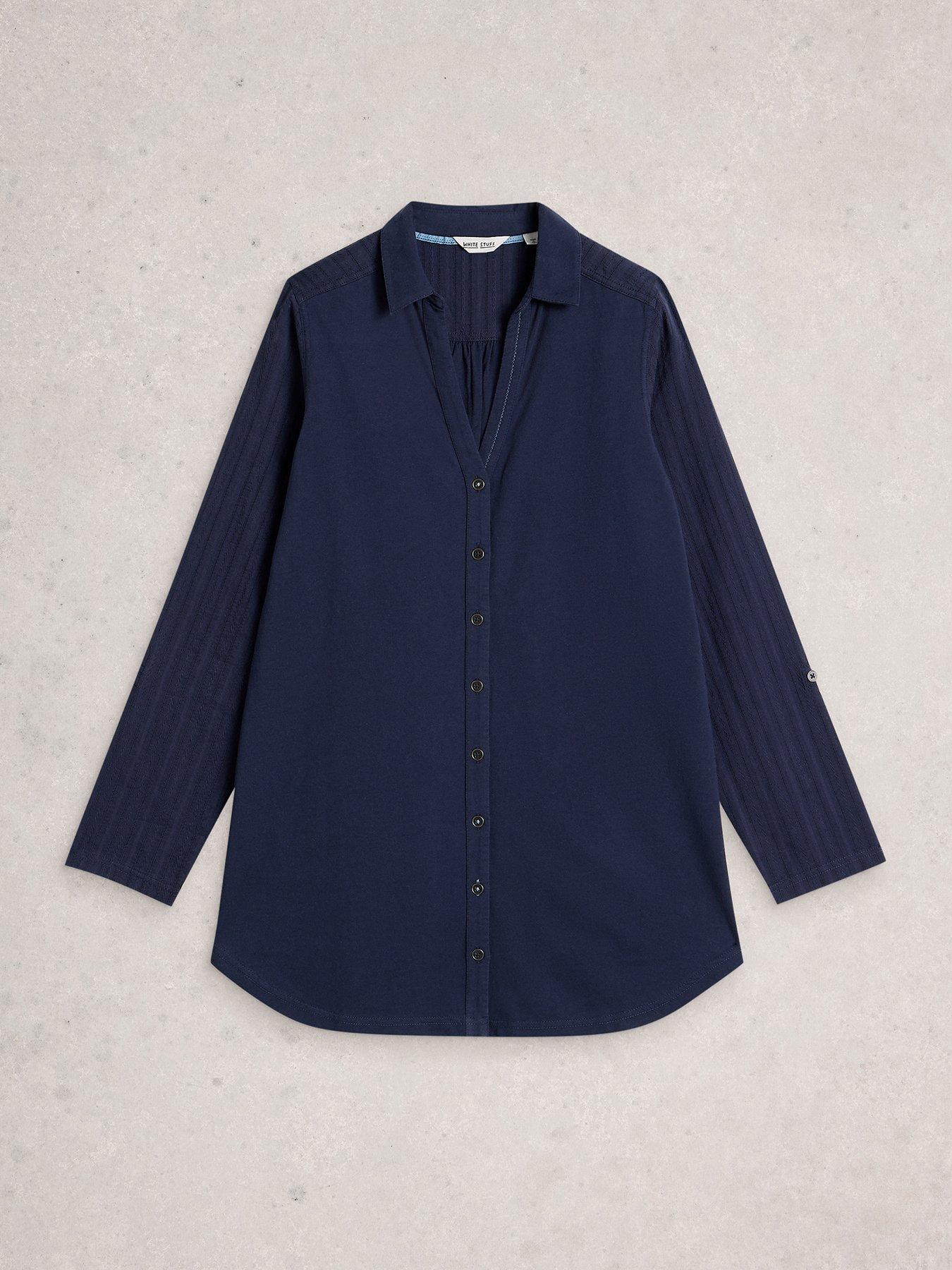  image of white-stuff-annie-mix-longline-navy
