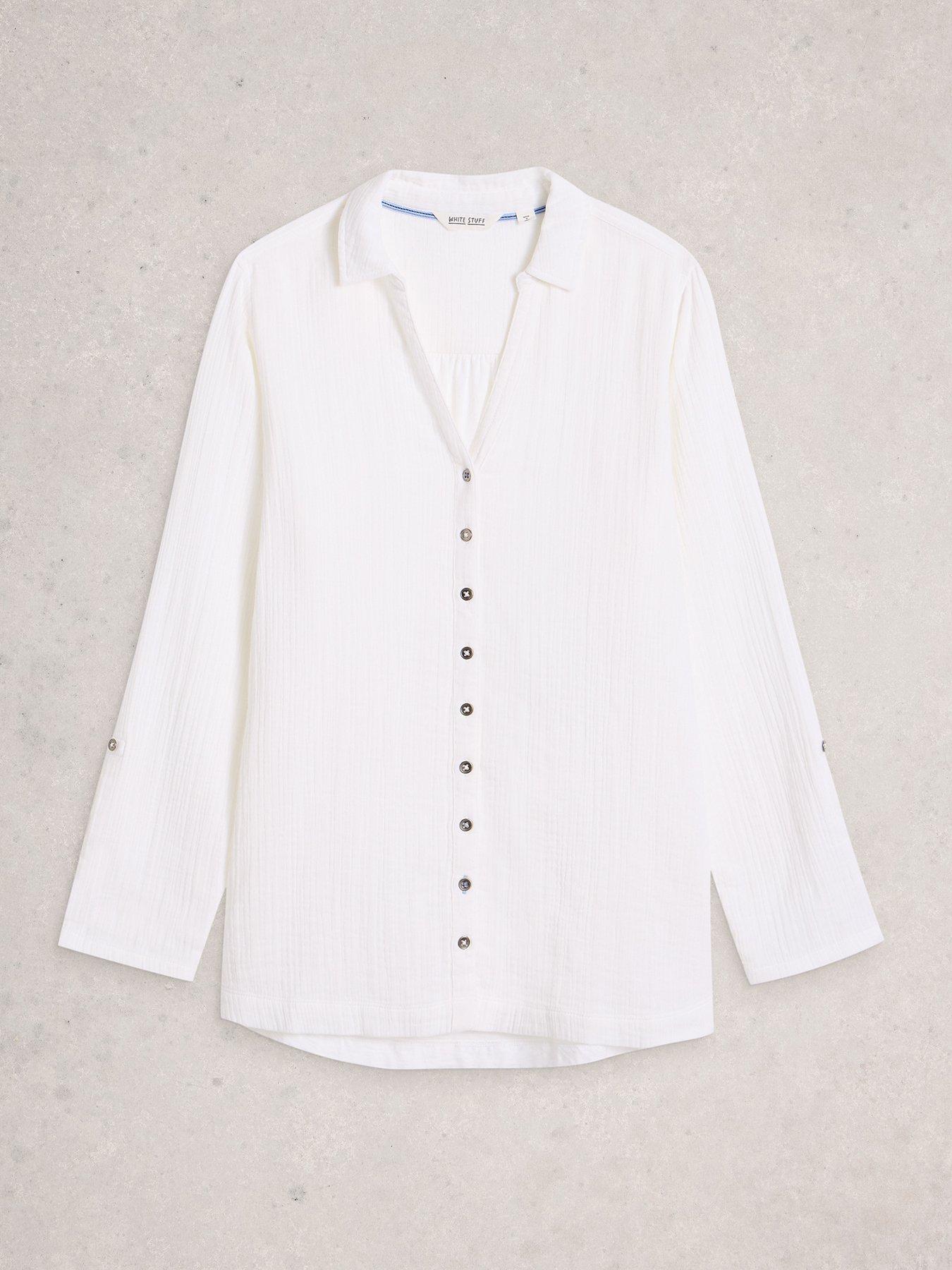  image of white-stuff-annie-double-cloth-longline