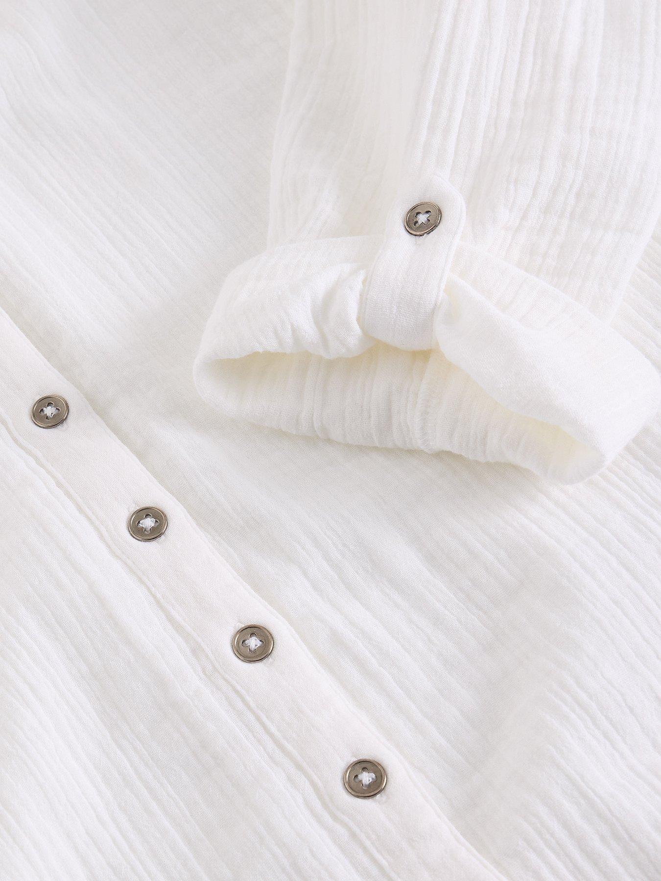  image of white-stuff-annie-double-cloth-longline