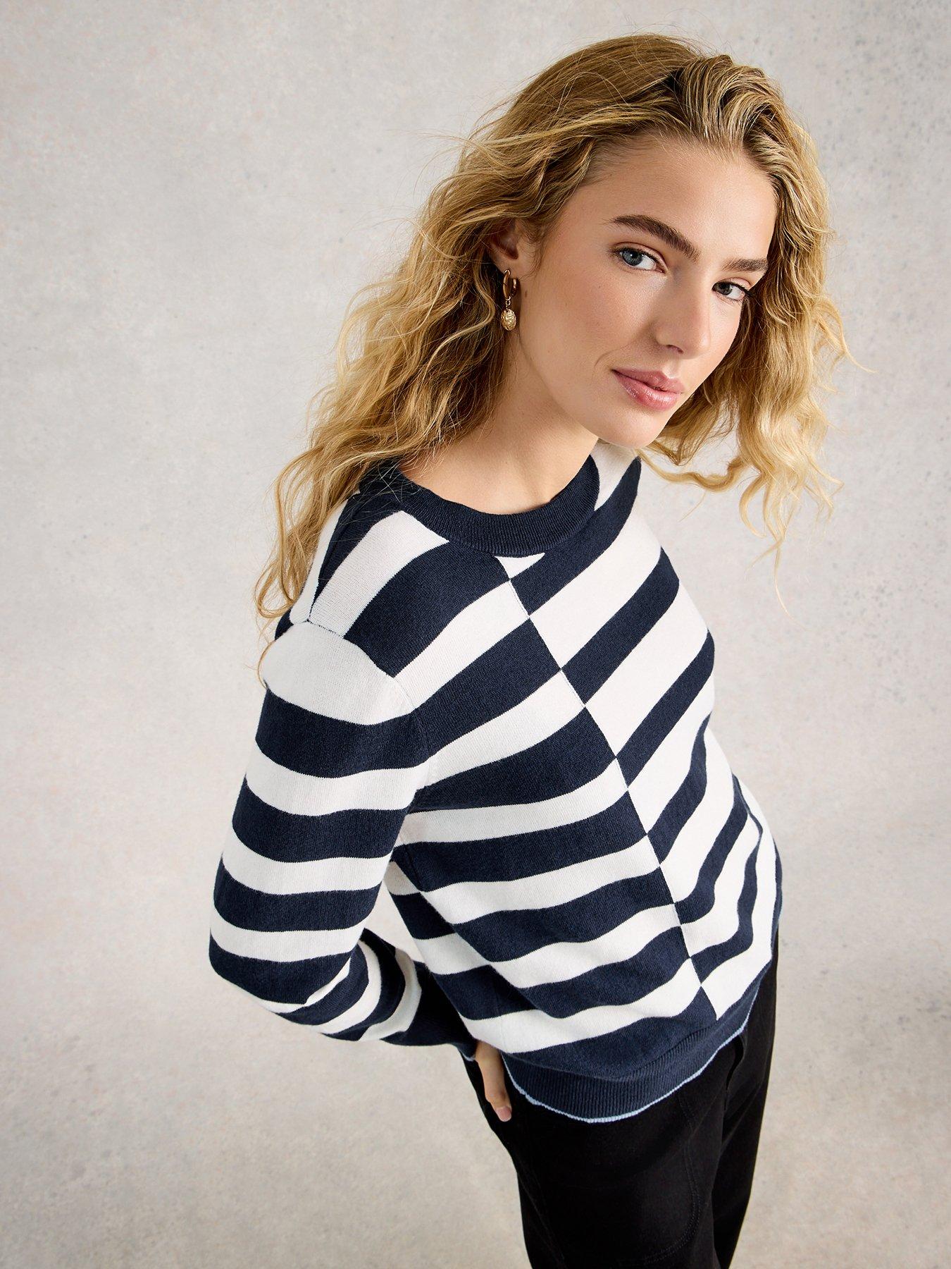 Image 1 of 6 of White Stuff Katie Stripe Jumper