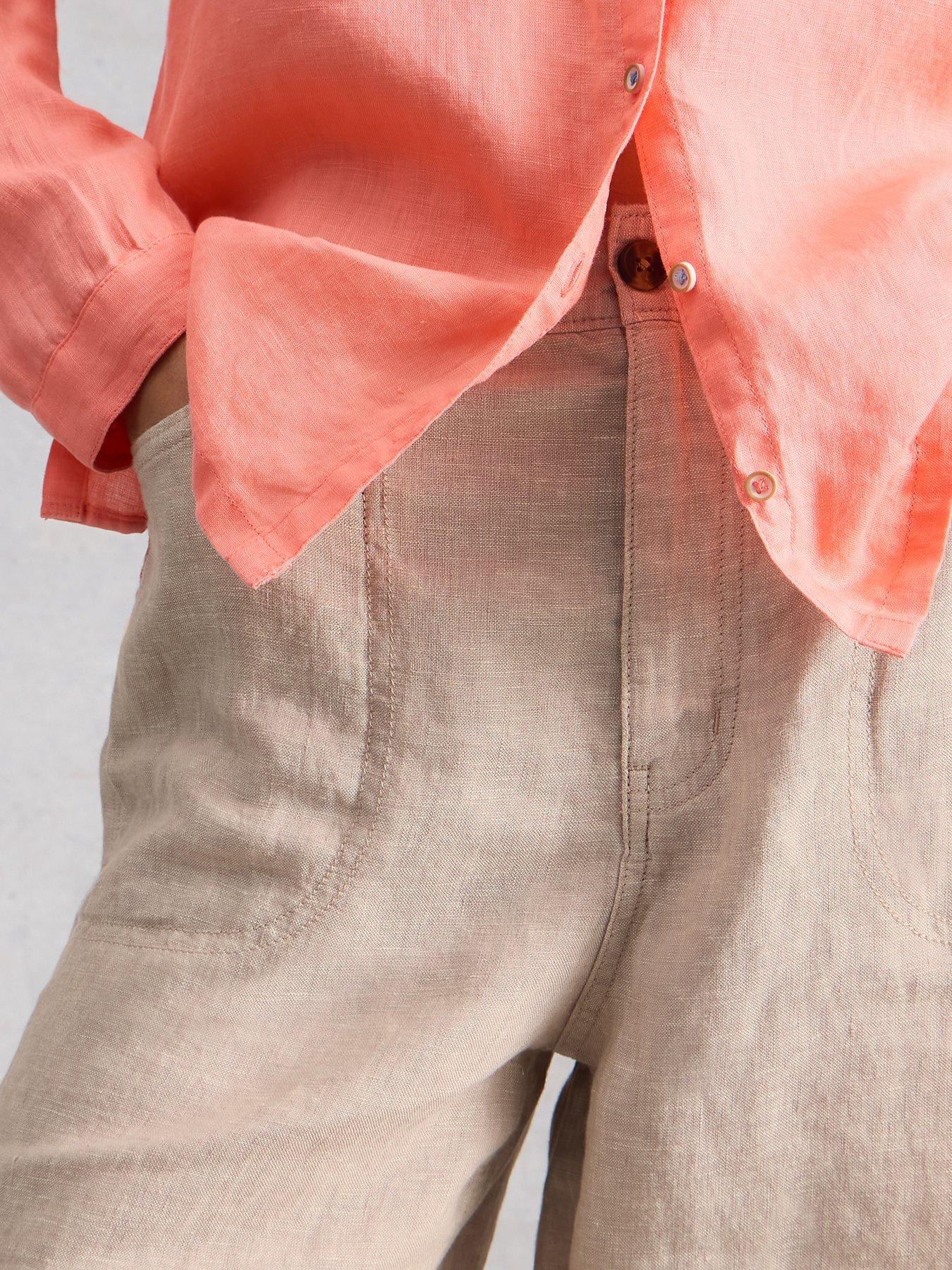  image of white-stuff-tia-linen-short-beige