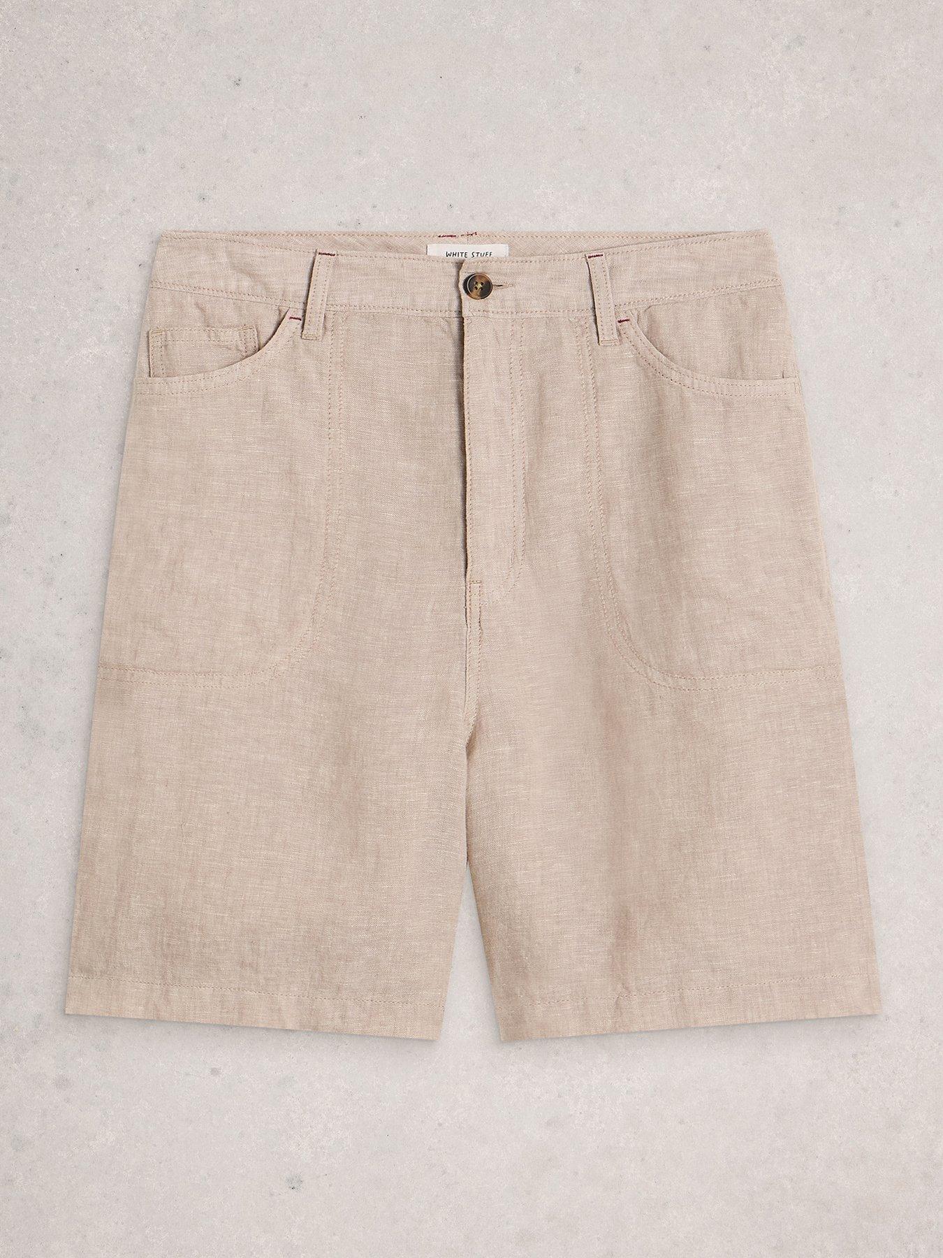  image of white-stuff-tia-linen-short-beige
