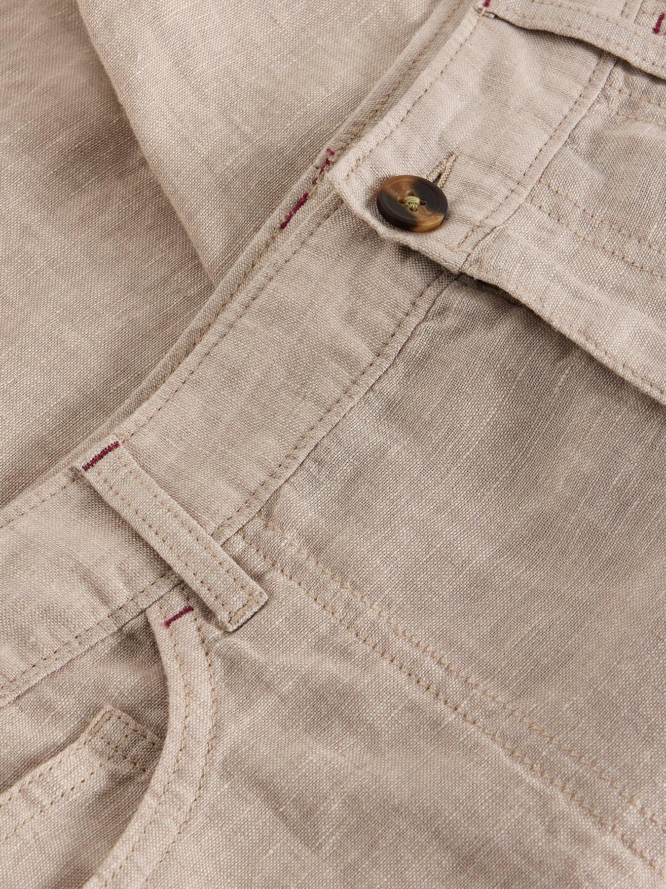  image of white-stuff-tia-linen-short-beige