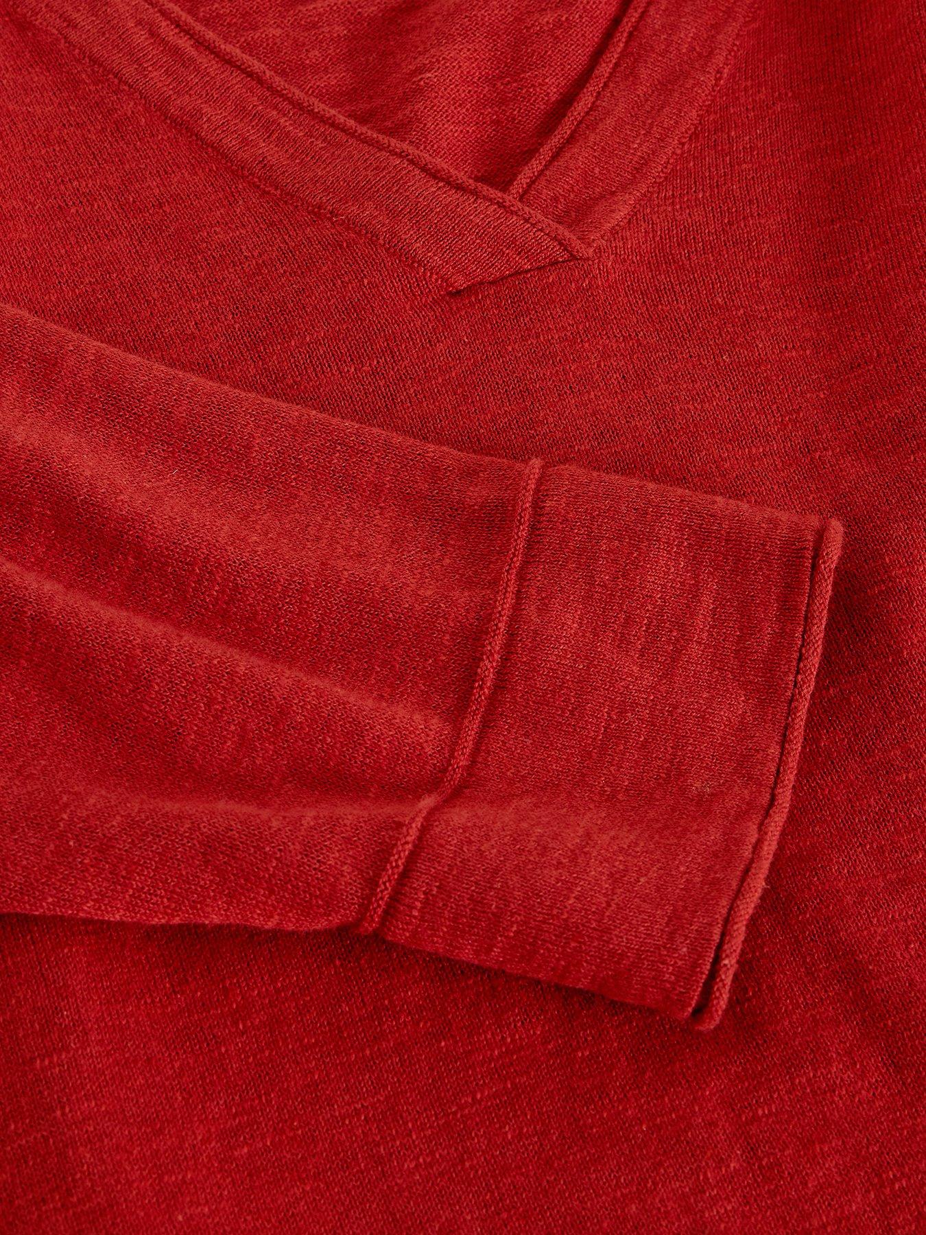  image of white-stuff-elody-linen-blend-jumper-red