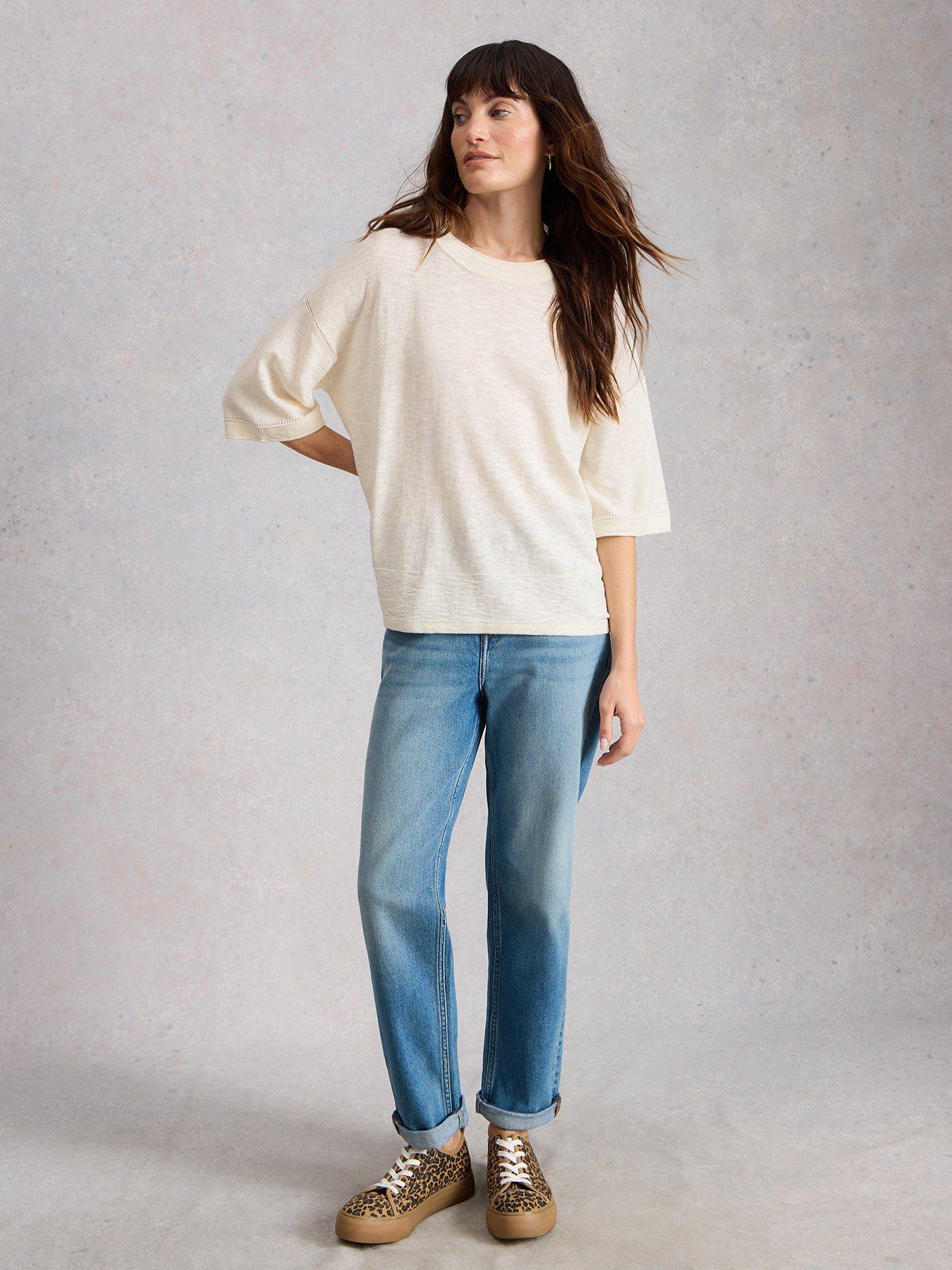 Image 3 of 6 of White Stuff Kate Linen Blend Top - White