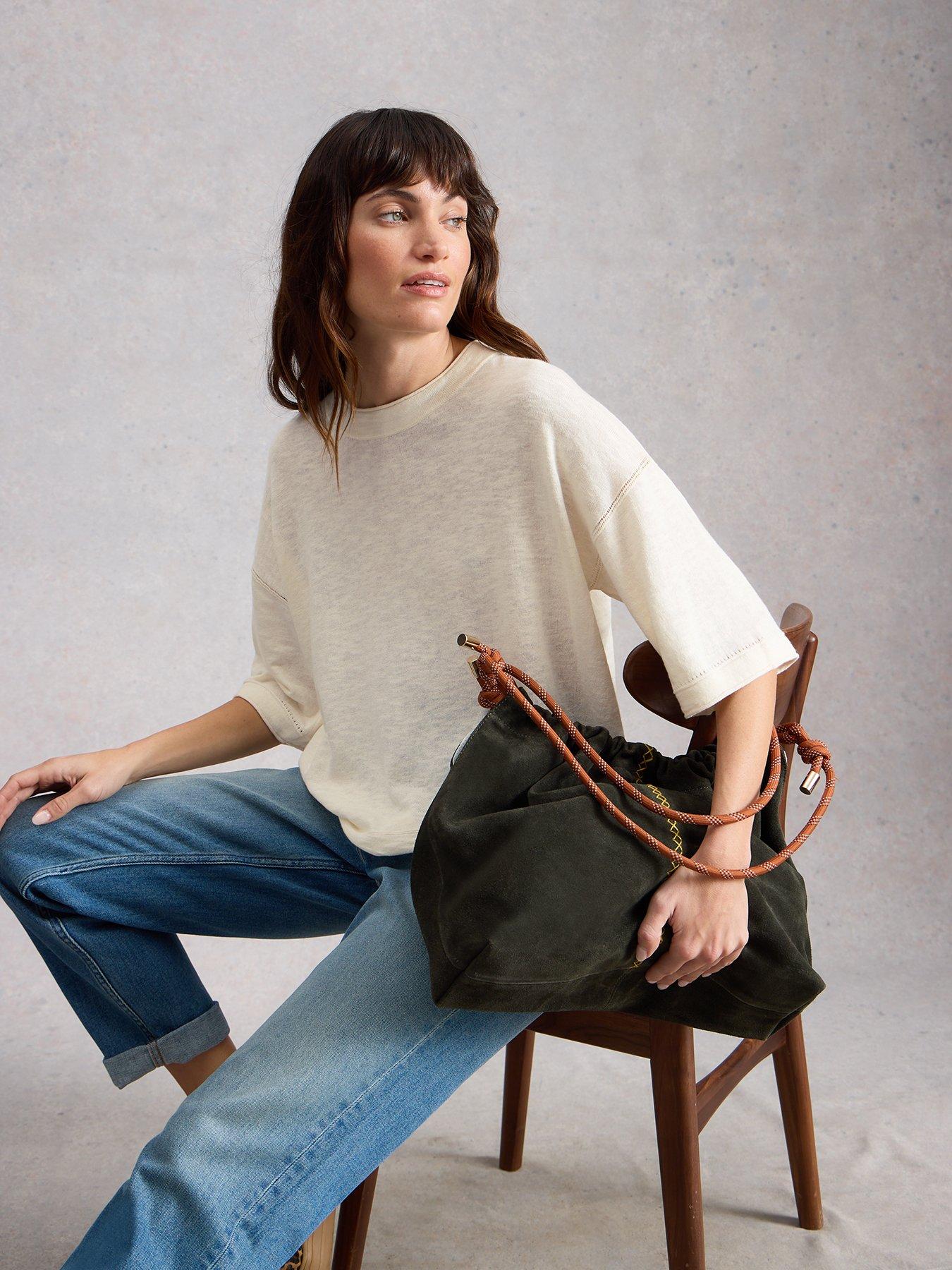 Image 4 of 6 of White Stuff Kate Linen Blend Top - White