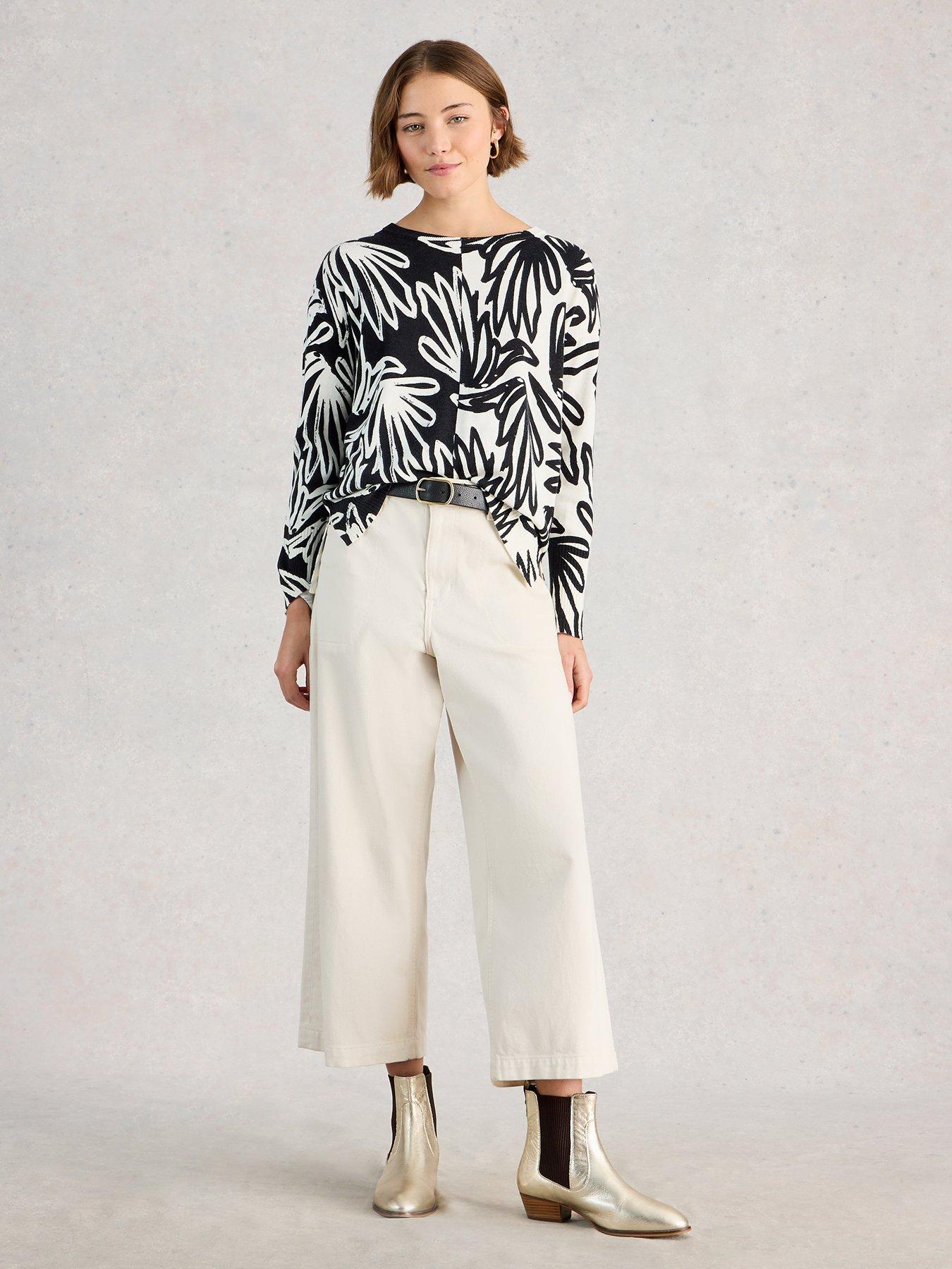  image of white-stuff-olive-print-jumper