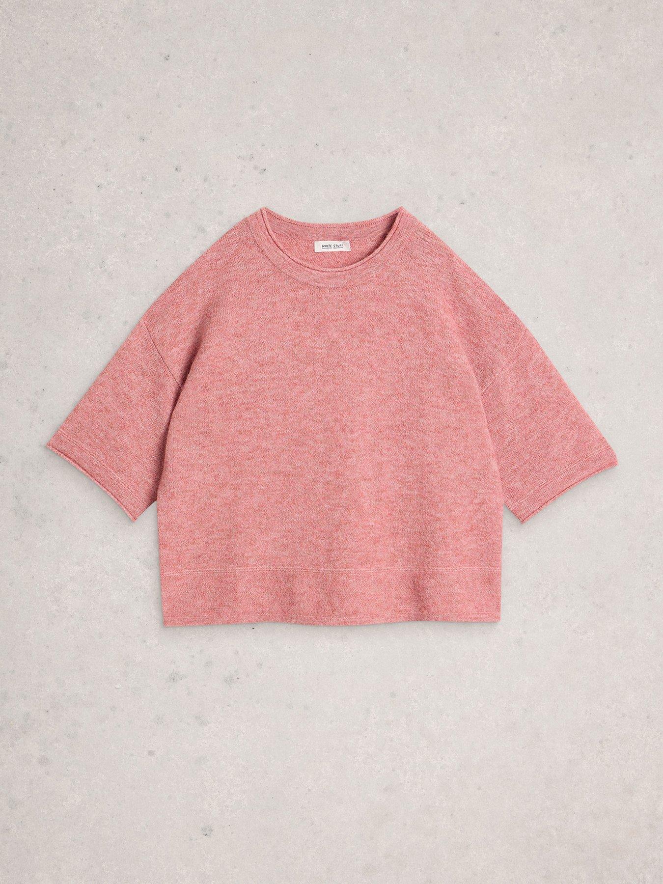  image of white-stuff-kate-knitted-t-shirt-pink