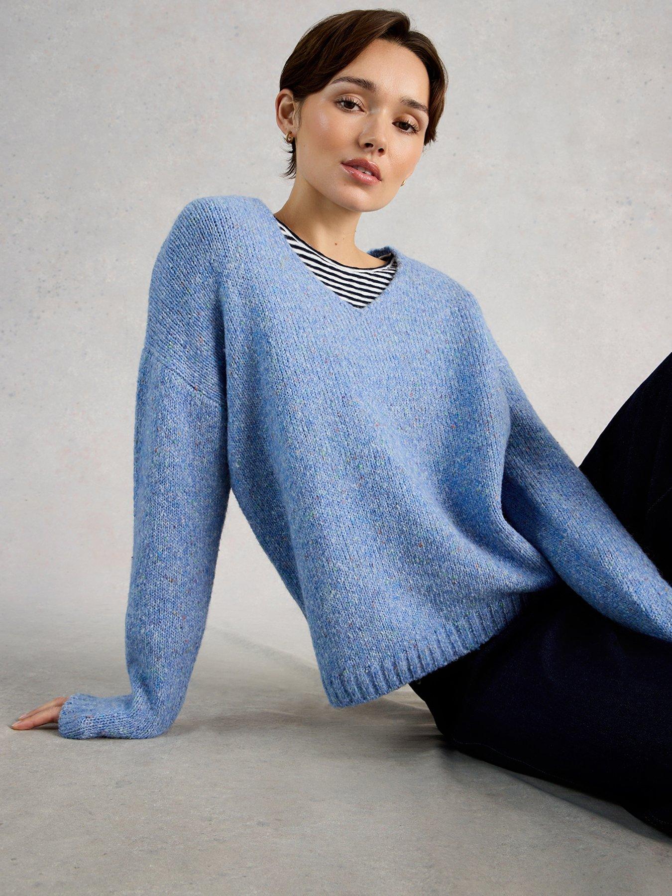front image of white-stuff-tamara-texture-v-neck