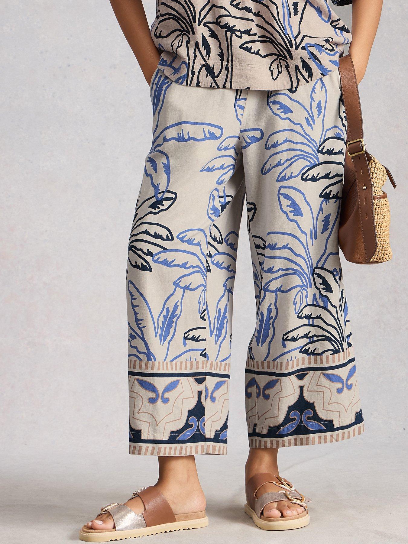 front image of white-stuff-shelly-linen-blend-culotte-white