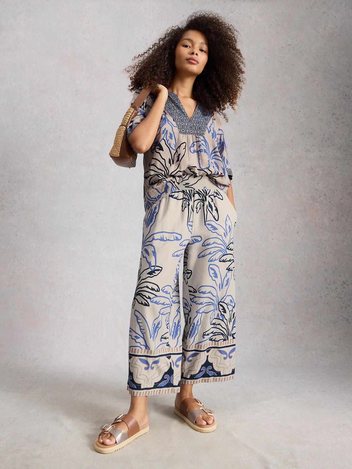  image of white-stuff-shelly-linen-blend-culotte-white