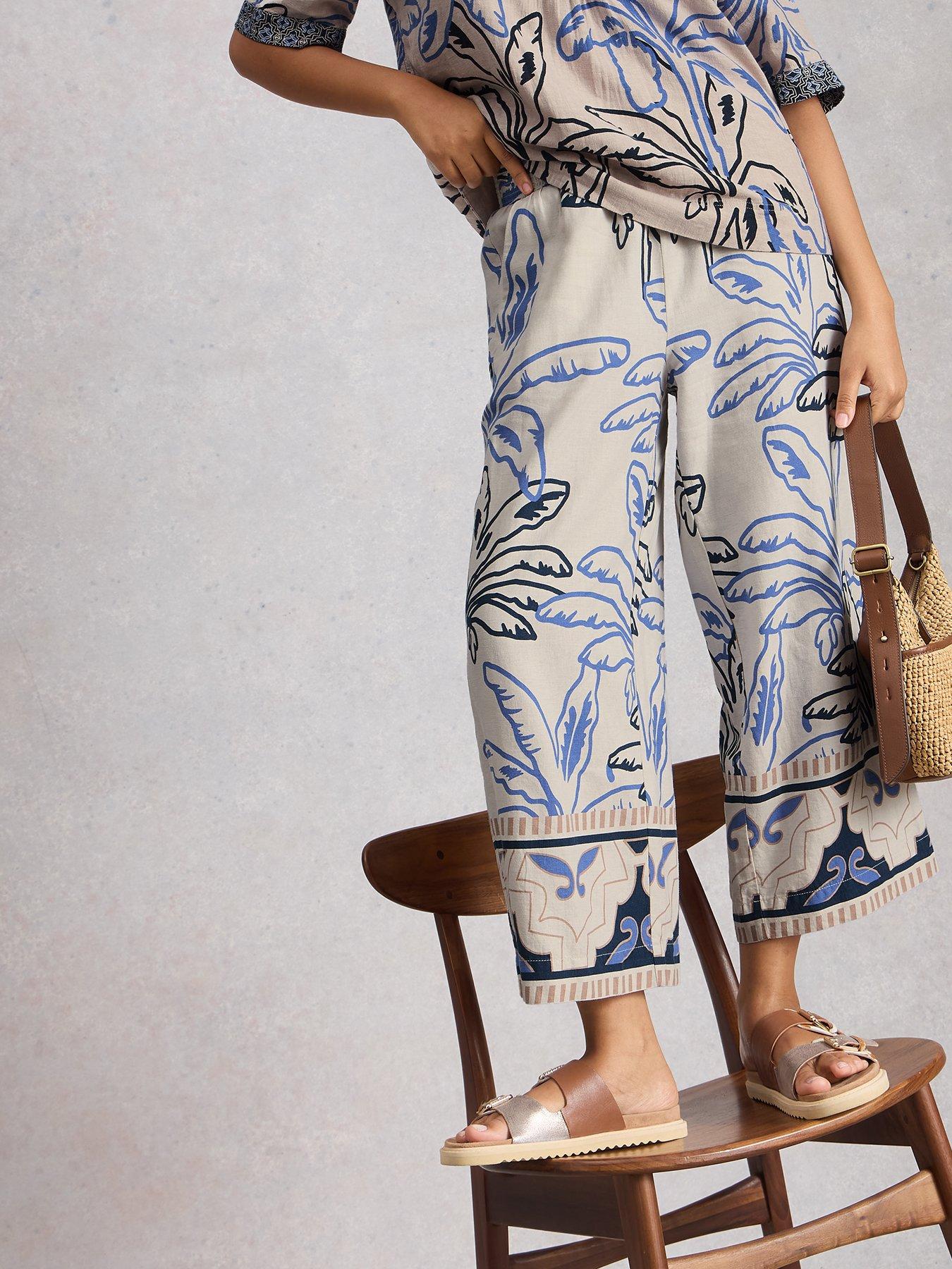  image of white-stuff-shelly-linen-blend-culotte-white