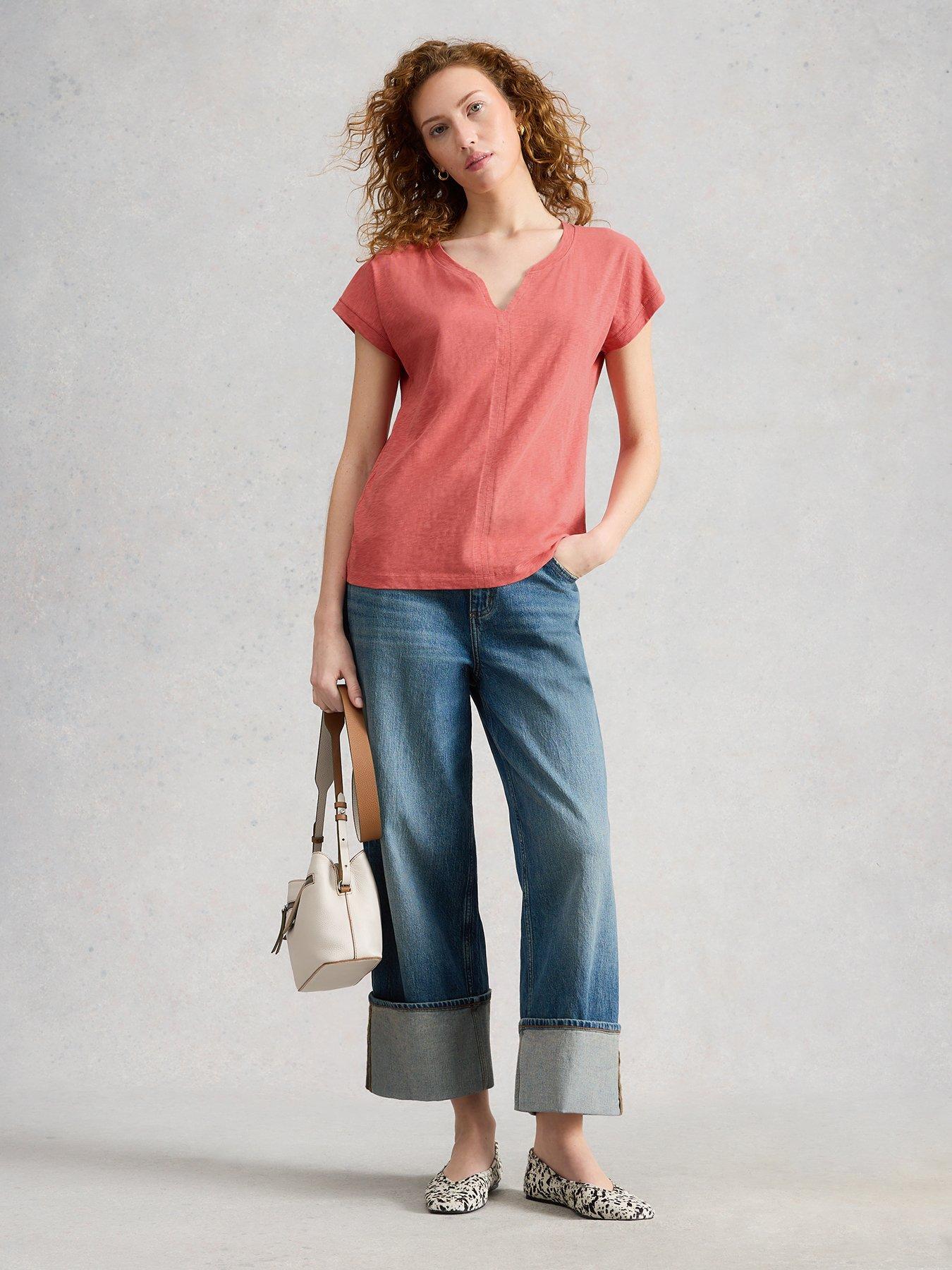  image of white-stuff-nelly-notch-neck-tee