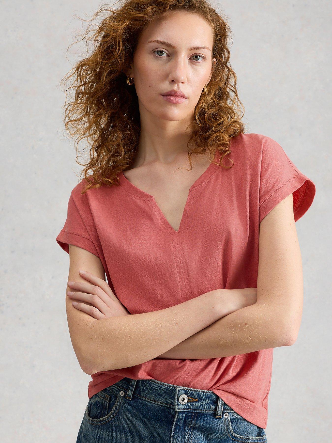  image of white-stuff-nelly-notch-neck-tee