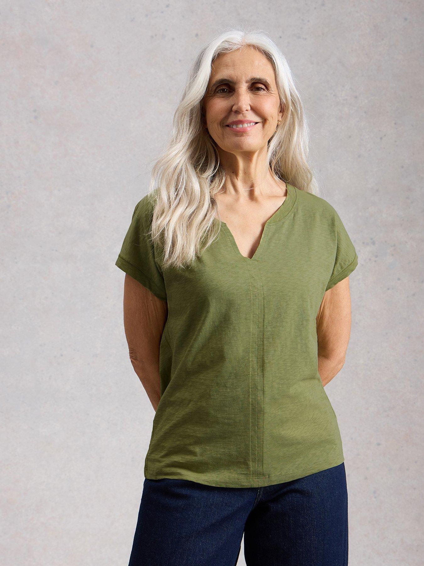 Image 1 of 6 of White Stuff Nelly Notch Neck Tee