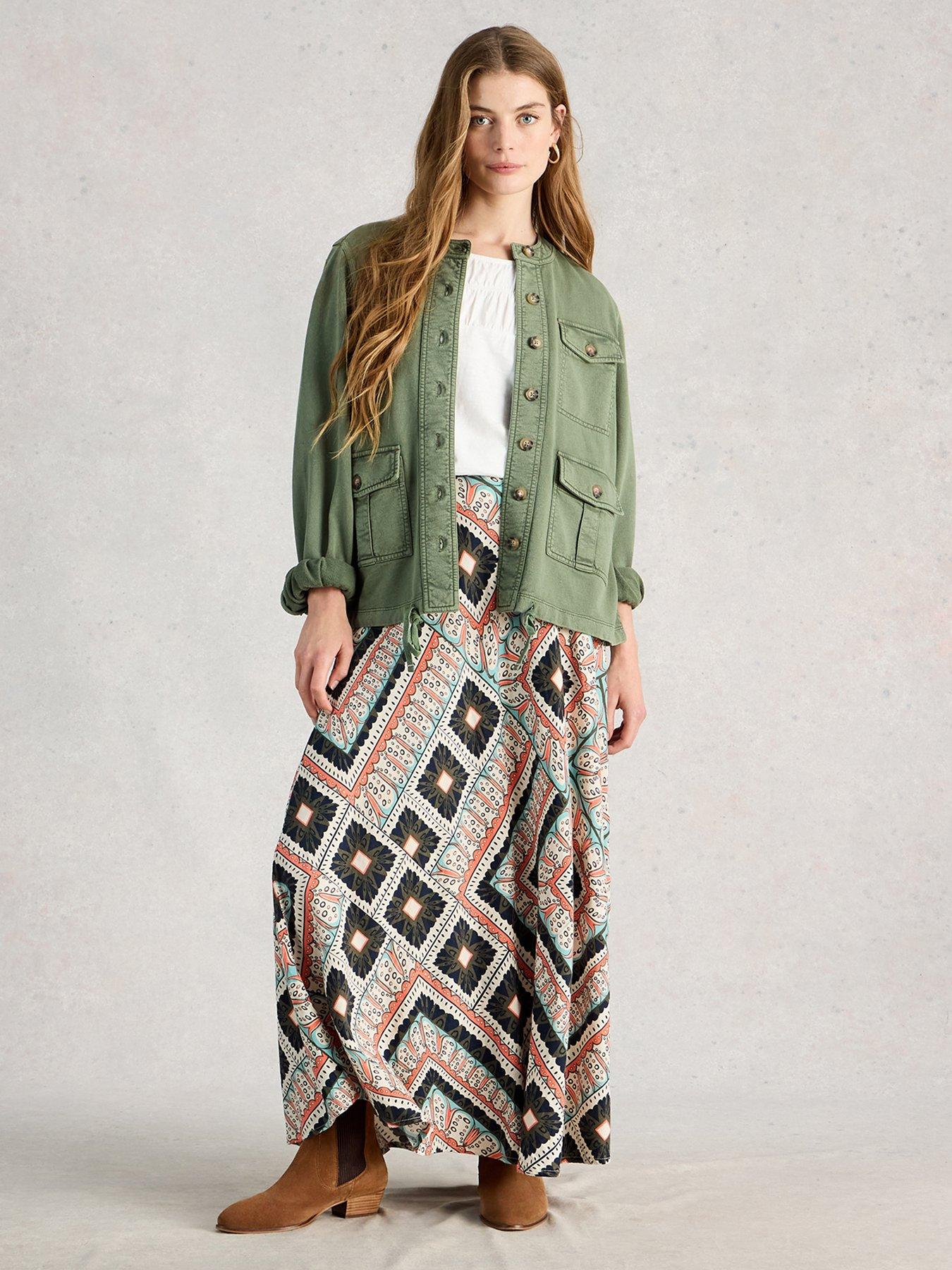 Image 3 of 6 of White Stuff Hope Linen Blend Maxi Skirt - Orange