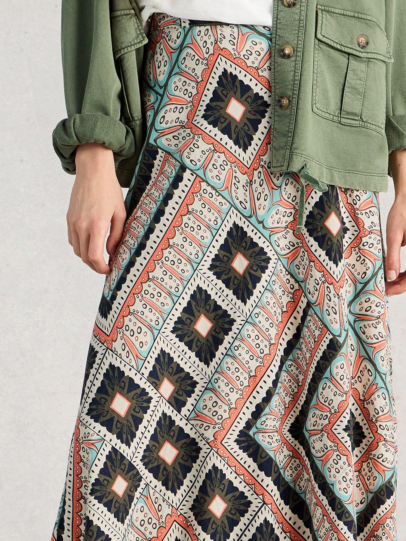 Image 4 of 6 of White Stuff Hope Linen Blend Maxi Skirt - Orange