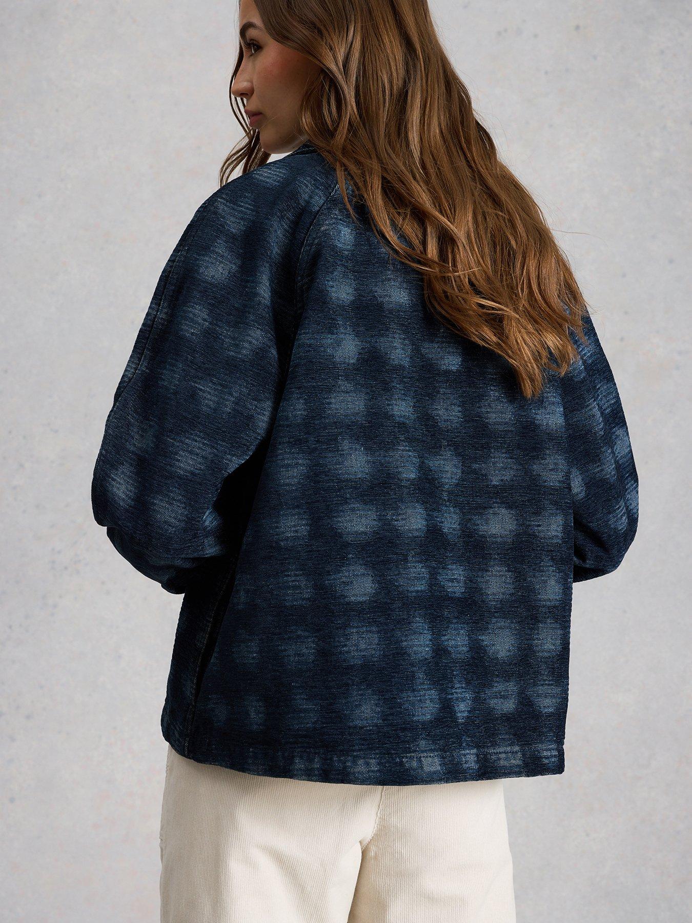 Image 2 of 6 of White Stuff Eden Denim Jacquard Jacket - Blue