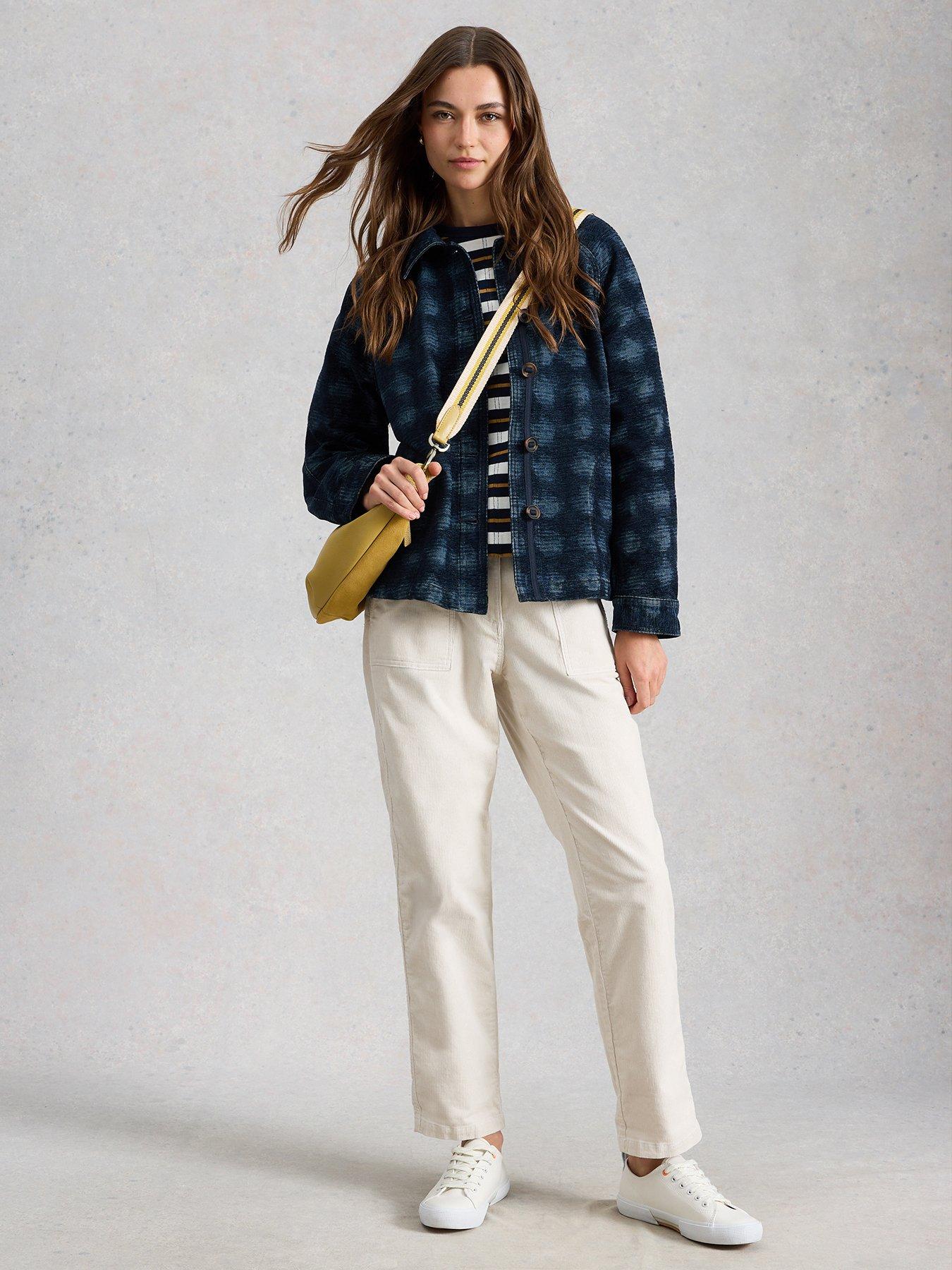 Image 3 of 6 of White Stuff Eden Denim Jacquard Jacket - Blue