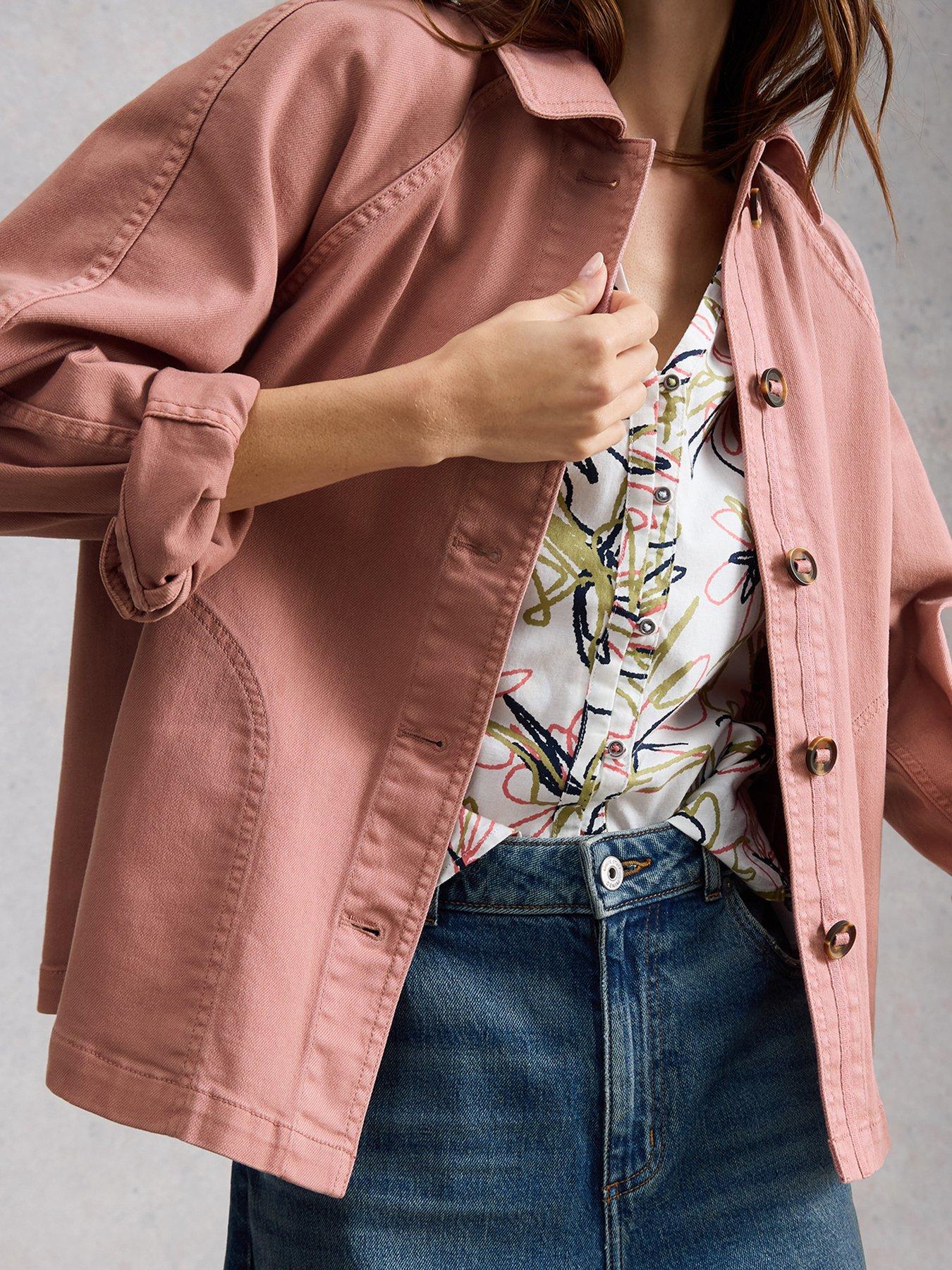 Image 4 of 6 of White Stuff Eden Denim Jacket - Pink