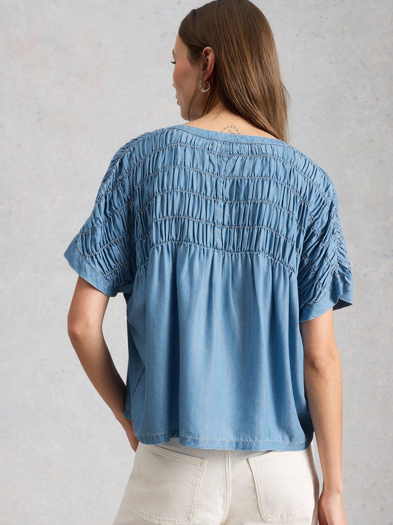 Image 2 of 6 of White Stuff Tammie Chambray Shirt - Blue