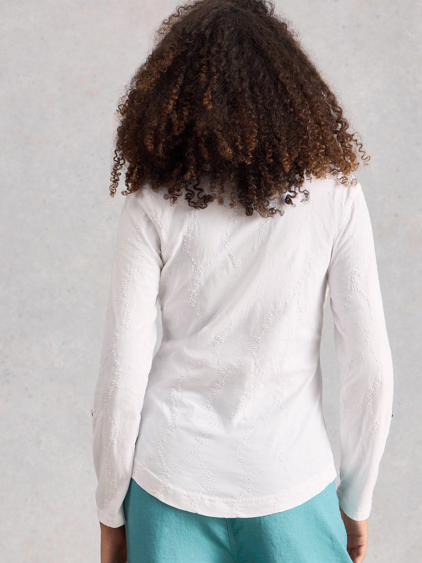 Image 2 of 6 of White Stuff Annie Broderie Jersey Shirt