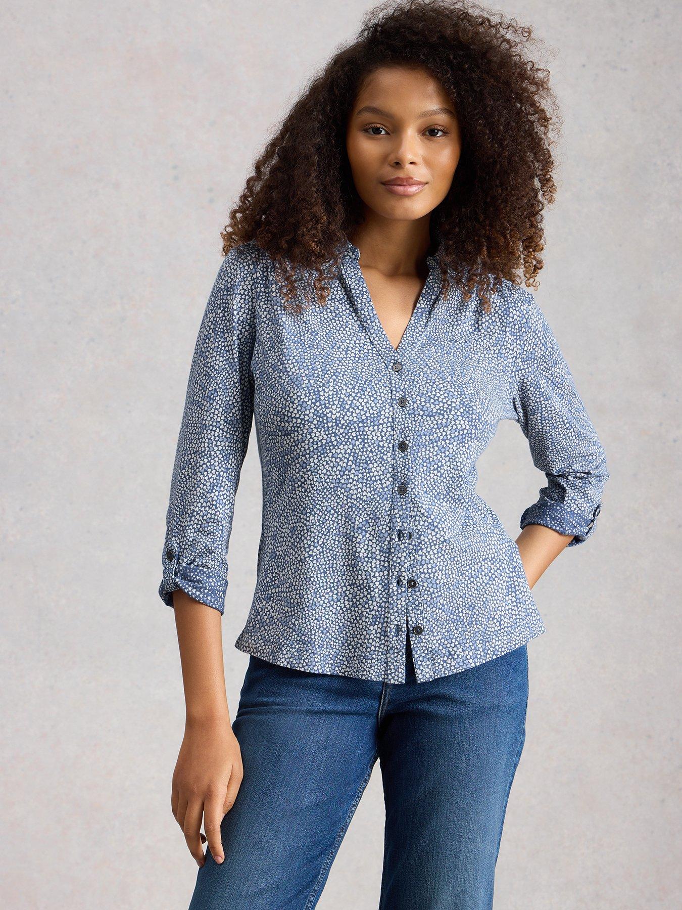  image of white-stuff-annie-jersey-shirt-blue