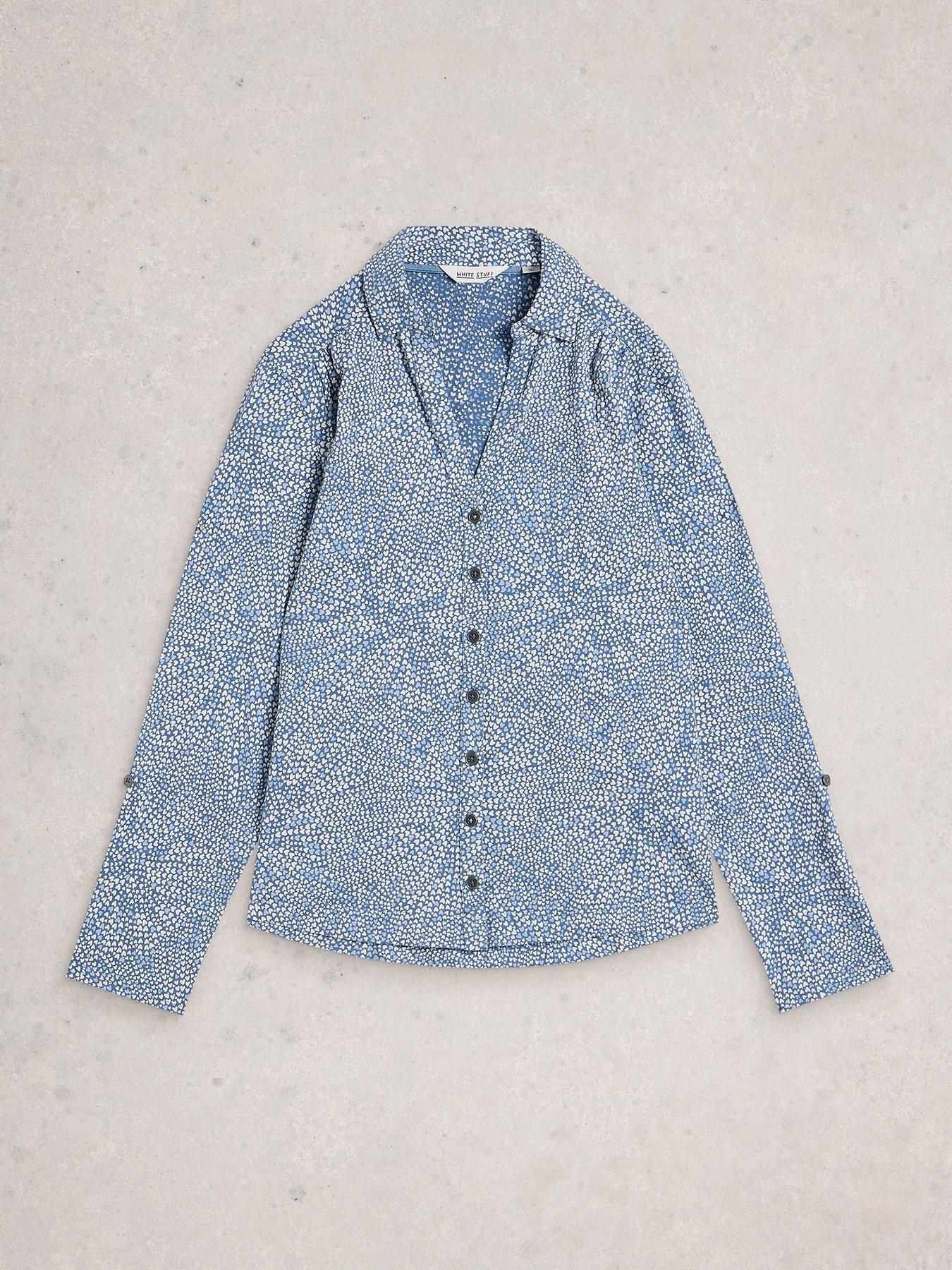  image of white-stuff-annie-jersey-shirt-blue