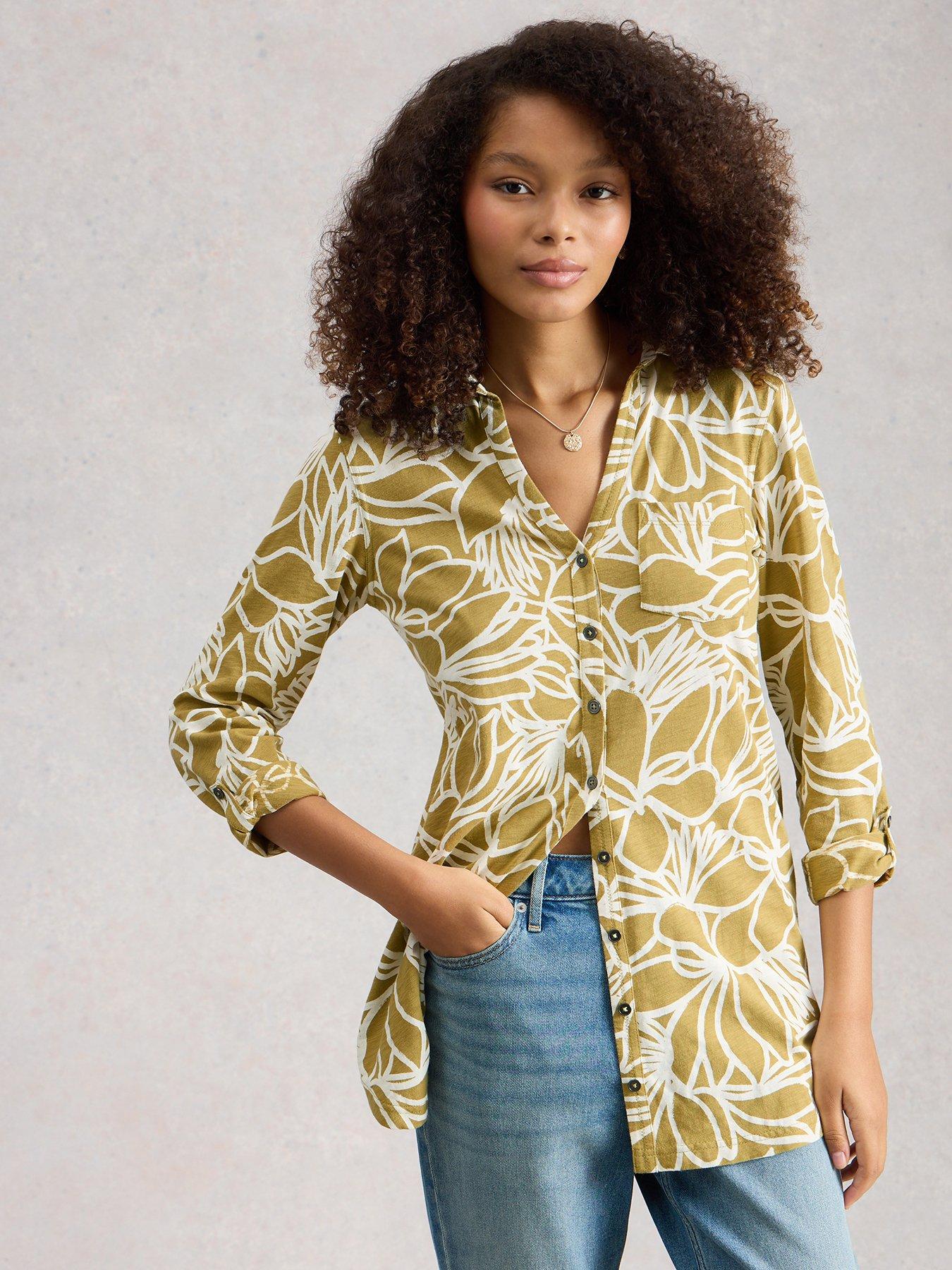 Image 1 of 6 of White Stuff Annie Longline Shirt