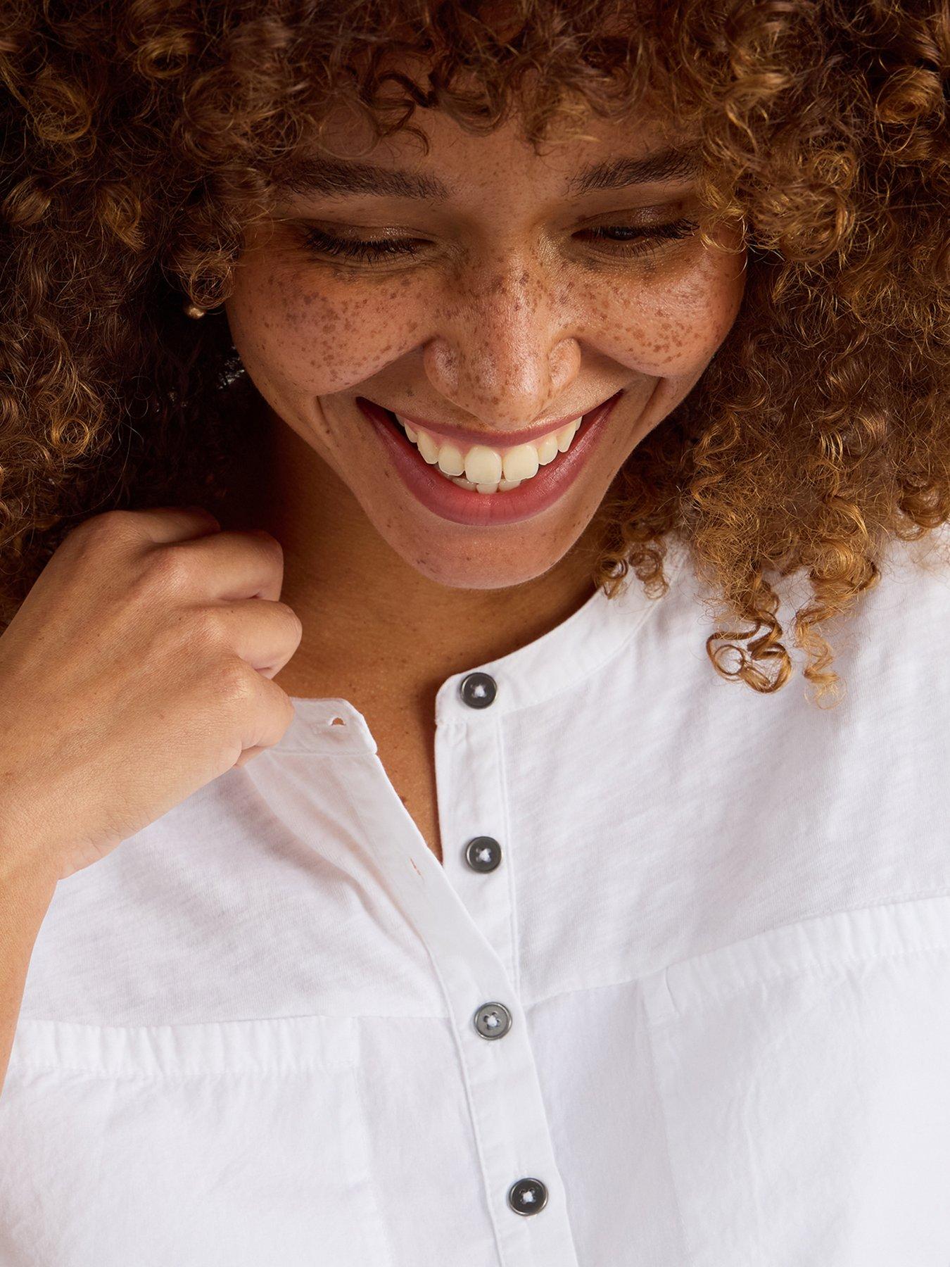  image of white-stuff-beth-34-sleeve-shirt-white