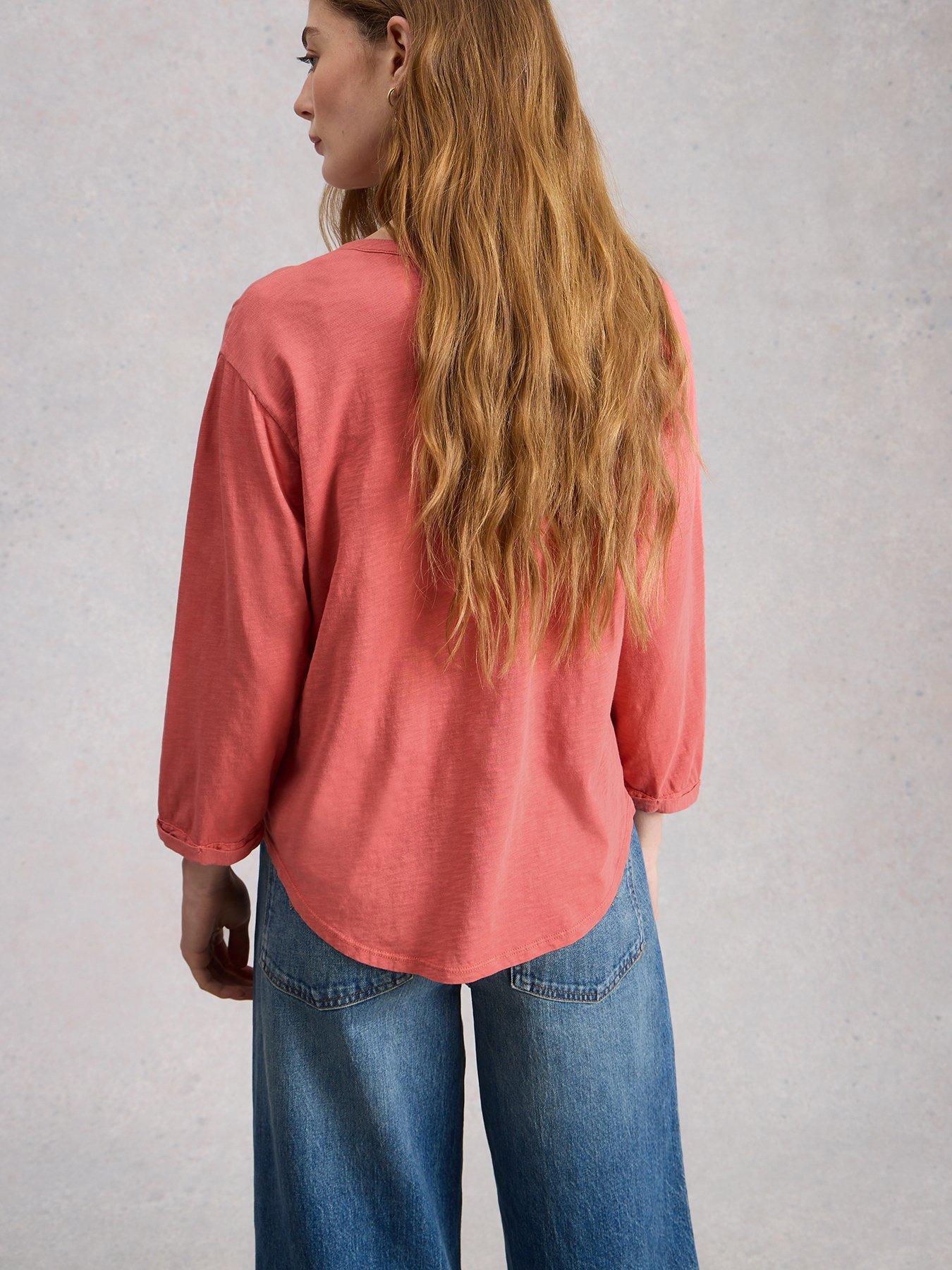  image of white-stuff-beth-34-sleeve-shirt-pink