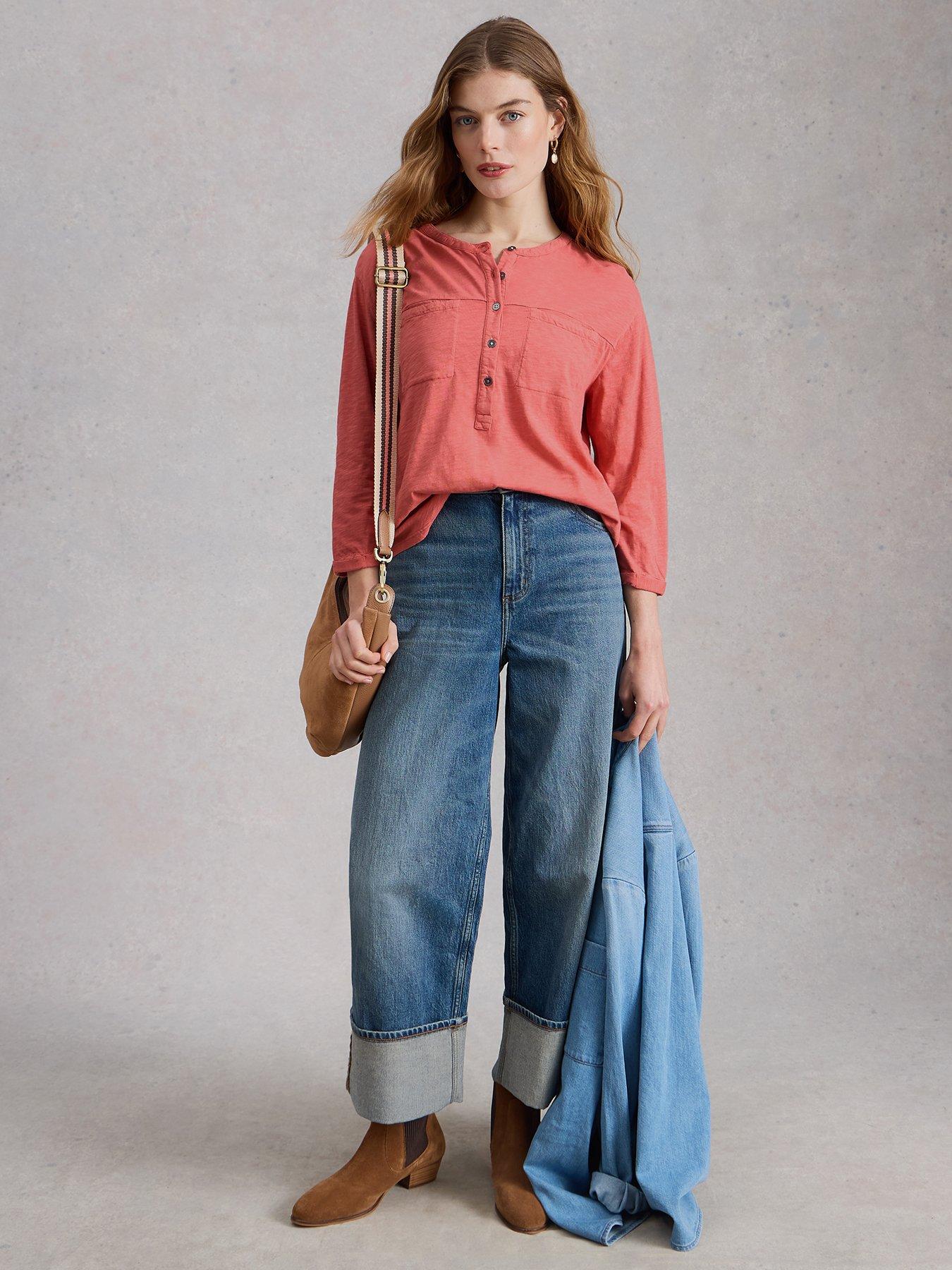  image of white-stuff-beth-34-sleeve-shirt-pink