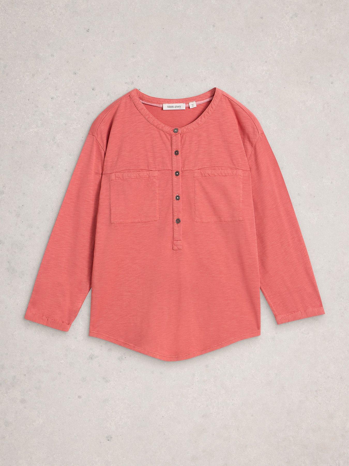  image of white-stuff-beth-34-sleeve-shirt-pink