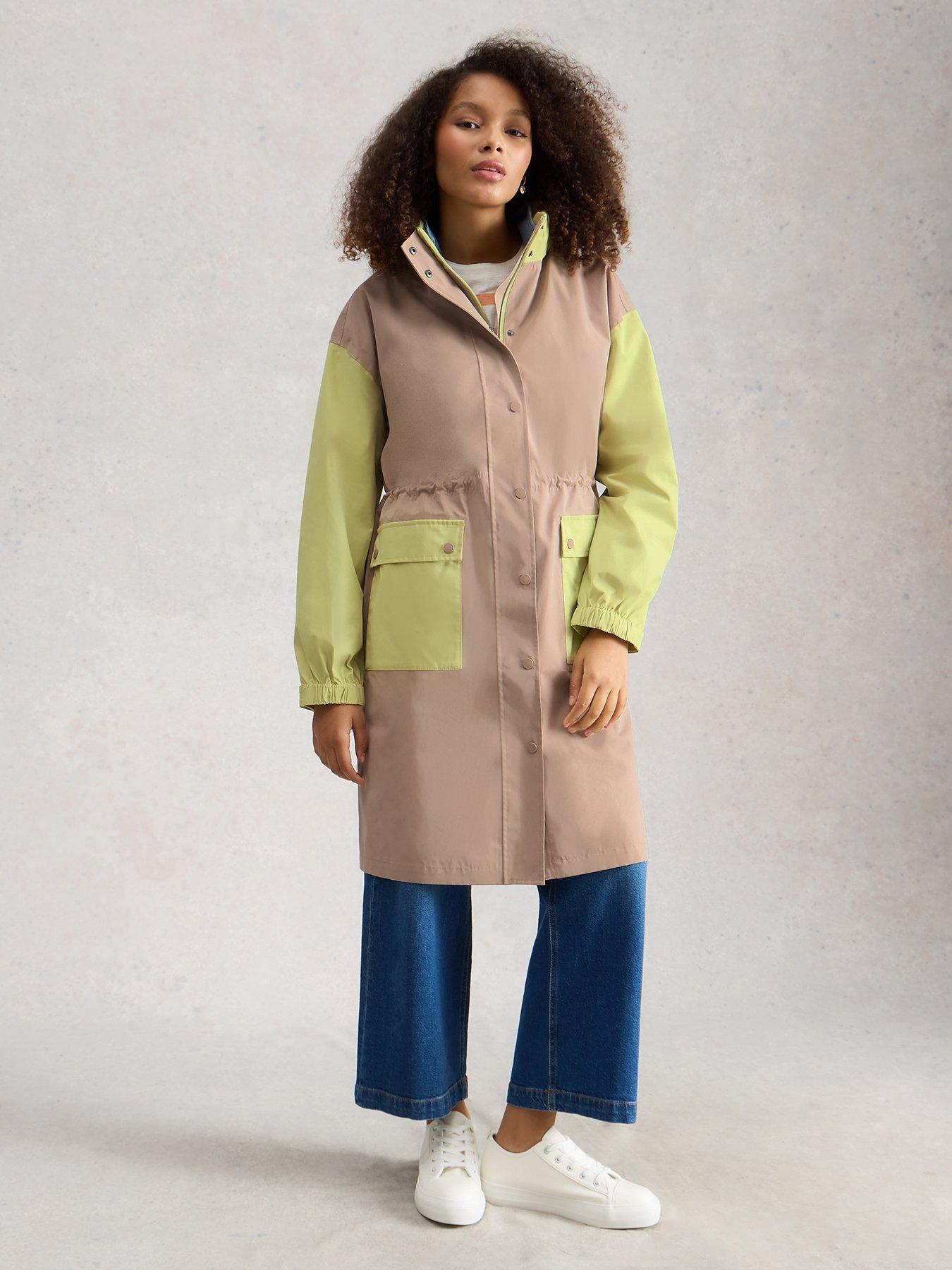 Image 1 of 6 of White Stuff Beth Waterproof Coat - Green