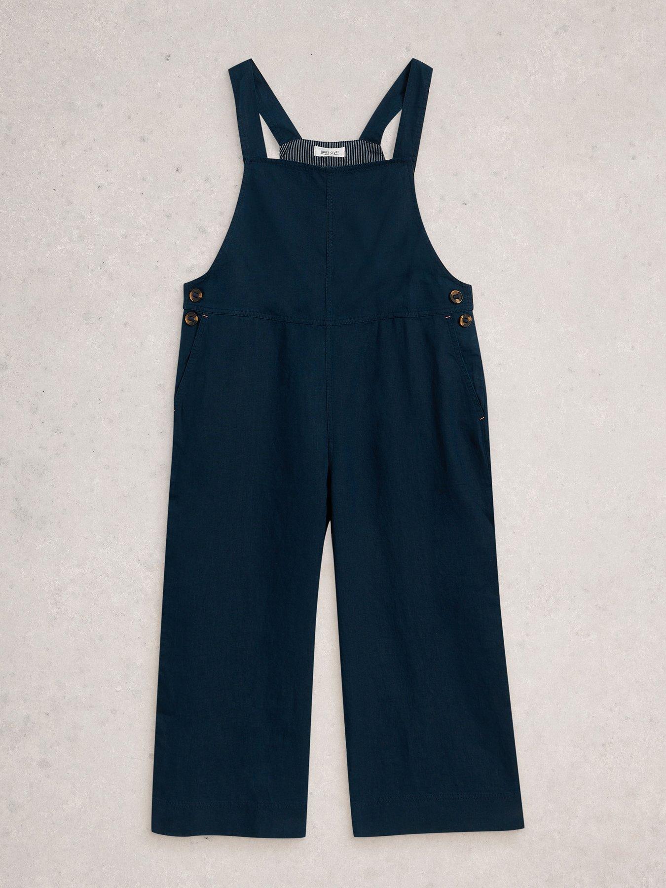 Image 5 of 6 of White Stuff Vivian Linen Dungaree - Navy