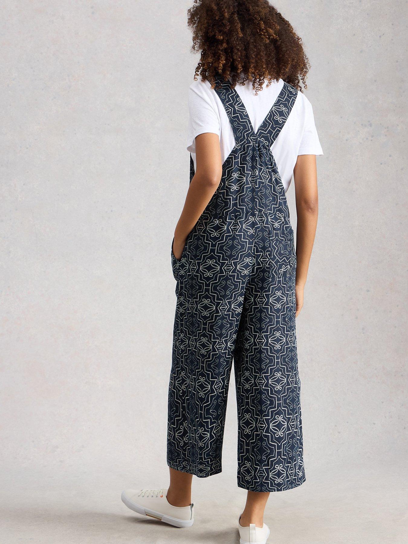 Image 2 of 6 of White Stuff Viola Linen Dungaree - Navy