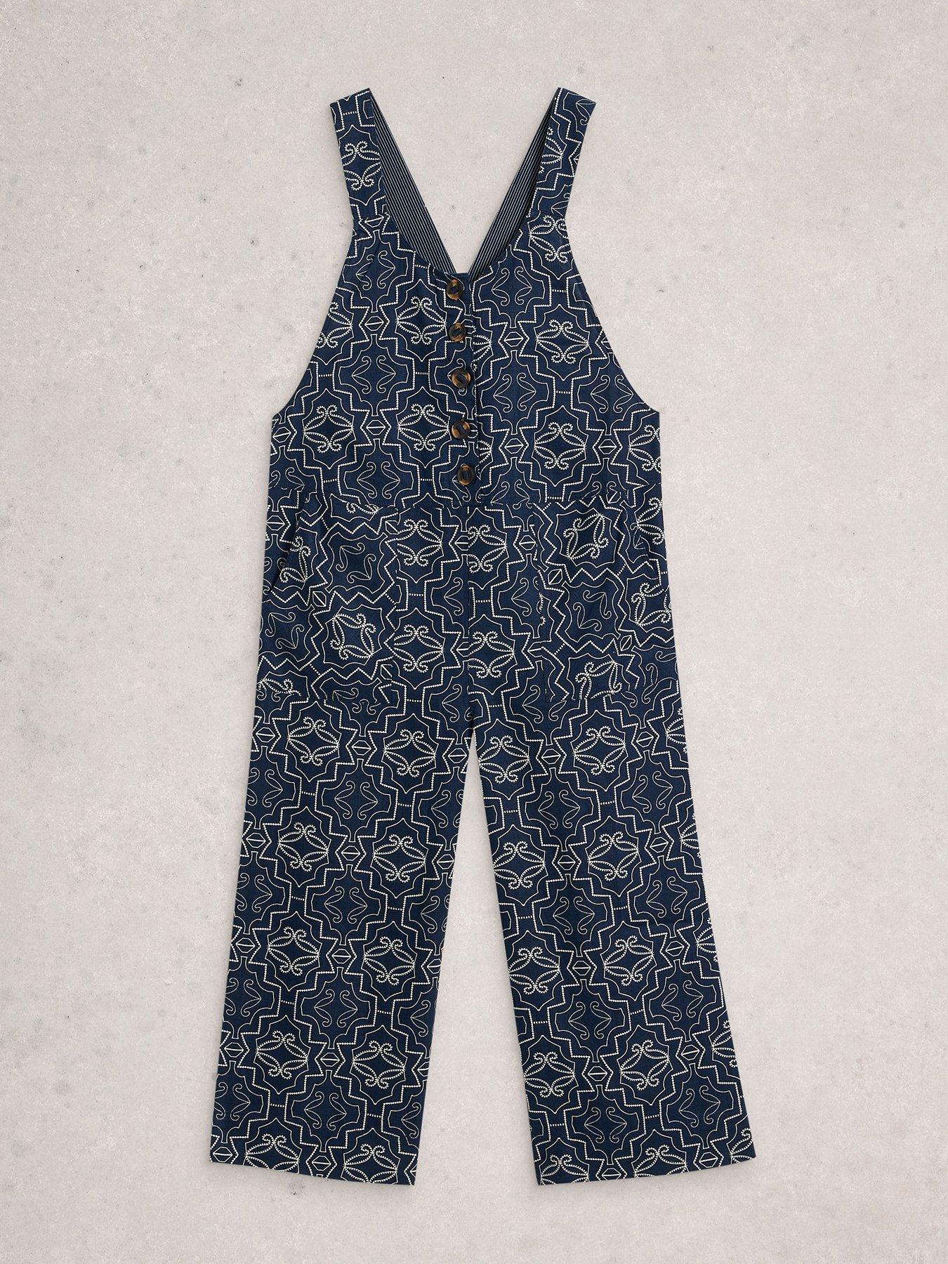 Image 5 of 6 of White Stuff Viola Linen Dungaree - Navy