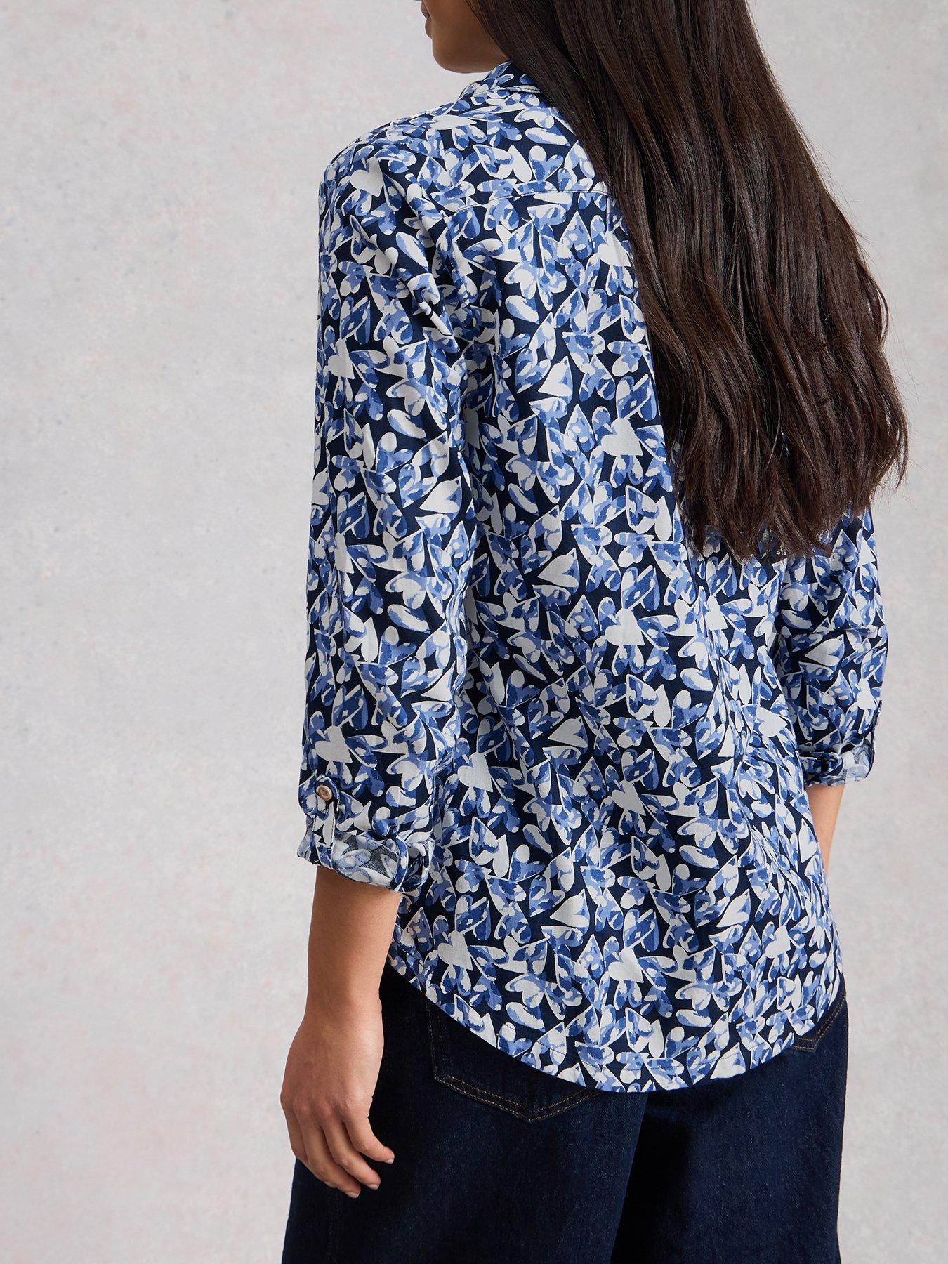 Image 2 of 6 of White Stuff Sophie Cotton Shirt - Navy