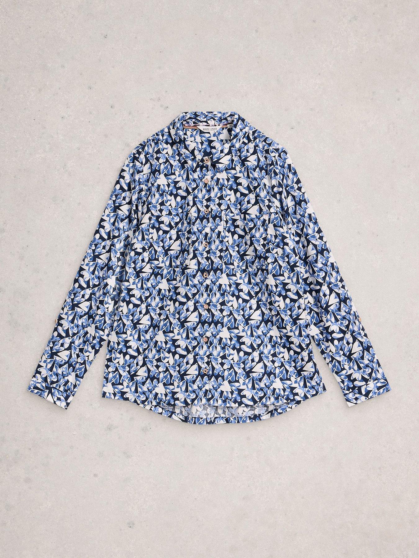Image 5 of 6 of White Stuff Sophie Cotton Shirt - Navy