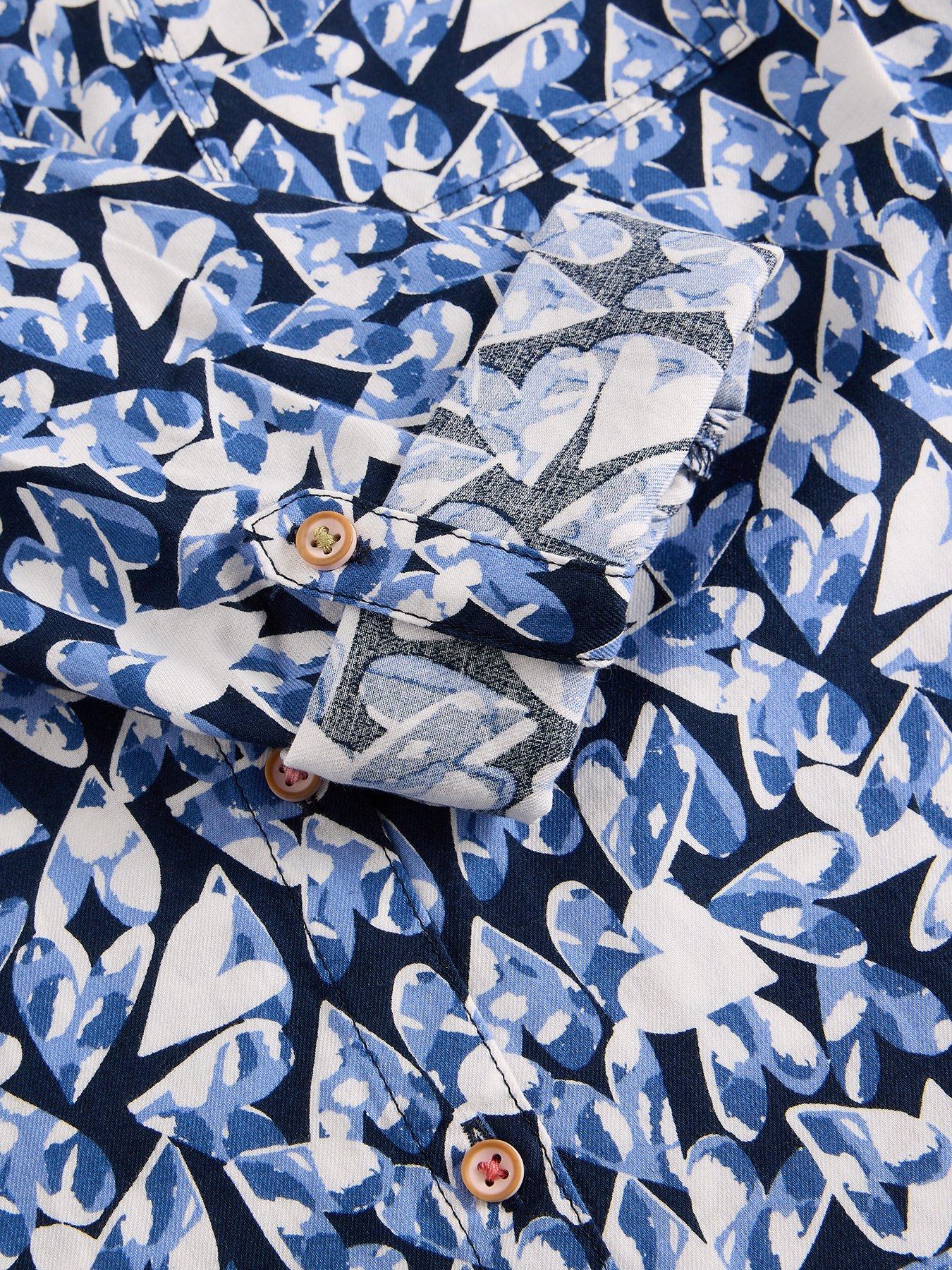 Image 6 of 6 of White Stuff Sophie Cotton Shirt - Navy